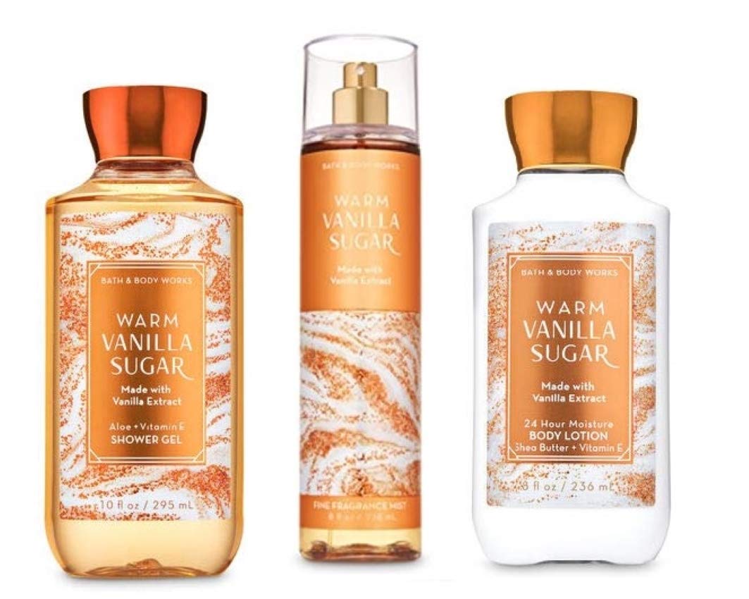 Foto 2 pulgar | Set Bath & Body Works Warm Vanilla Sugar, Tamaño Completo - Venta Internacional.