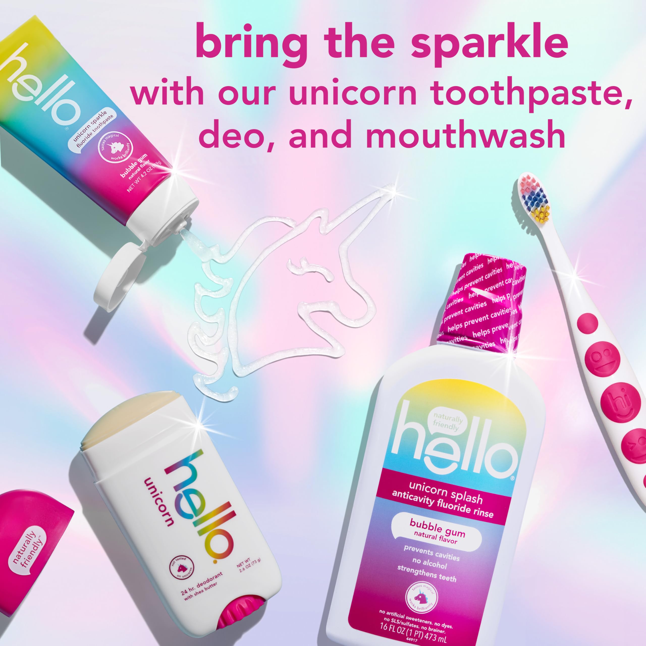 Foto 6 pulgar | Desodorante Hello Unicorn, Protección Contra Olores Durante 24 Horas, 75 Ml - Venta Internacional.