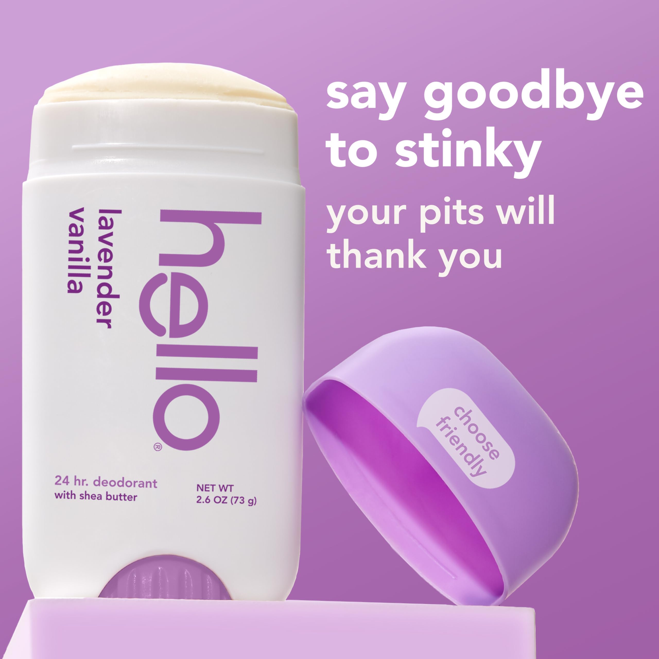 Foto 2 | Desodorante Hello Lavender, Vainilla, Libre De Aluminio, 75 Ml, Paquete De 2 - Venta Internacional.