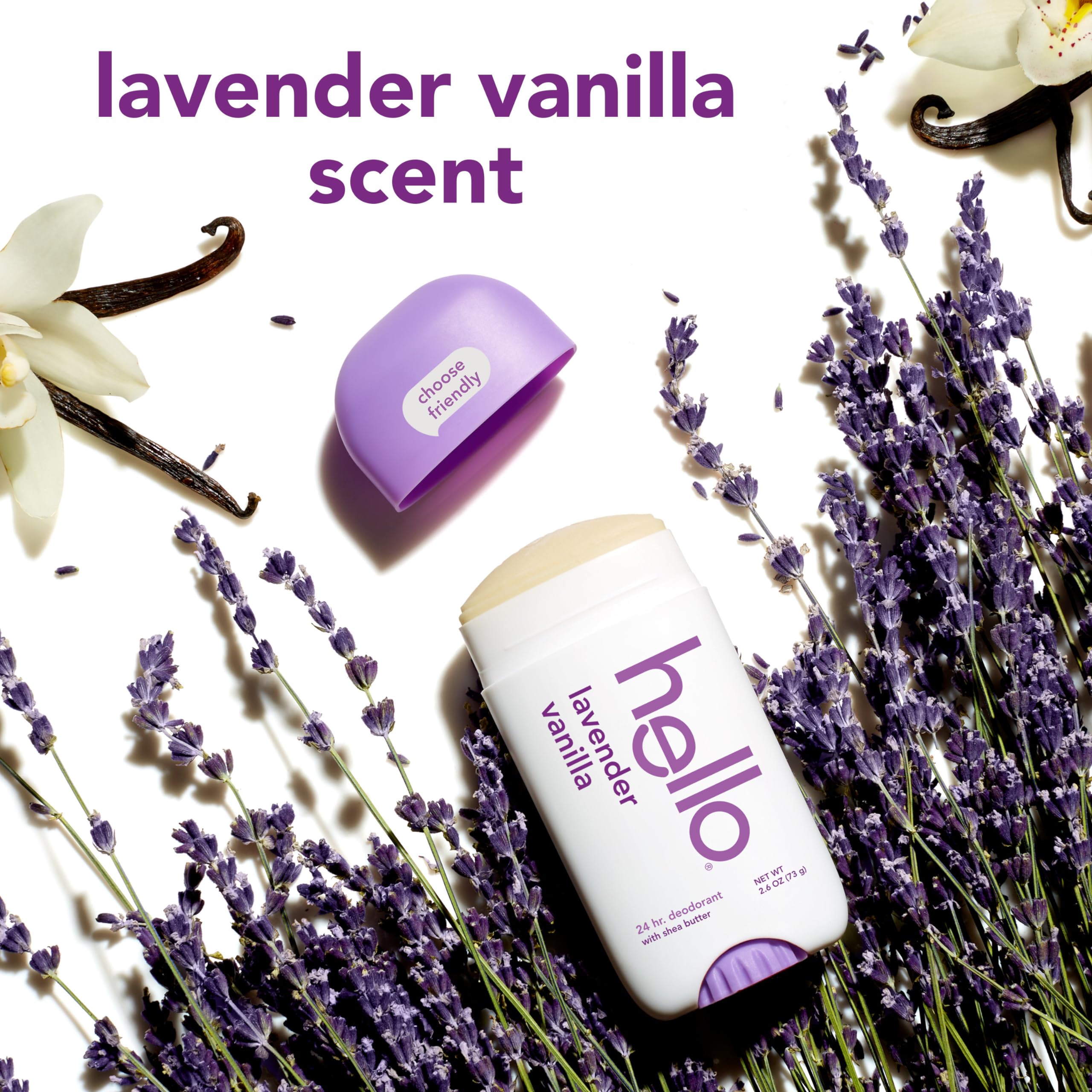 Foto 4 | Desodorante Hello Lavender, Vainilla, Libre De Aluminio, 75 Ml, Paquete De 2 - Venta Internacional.
