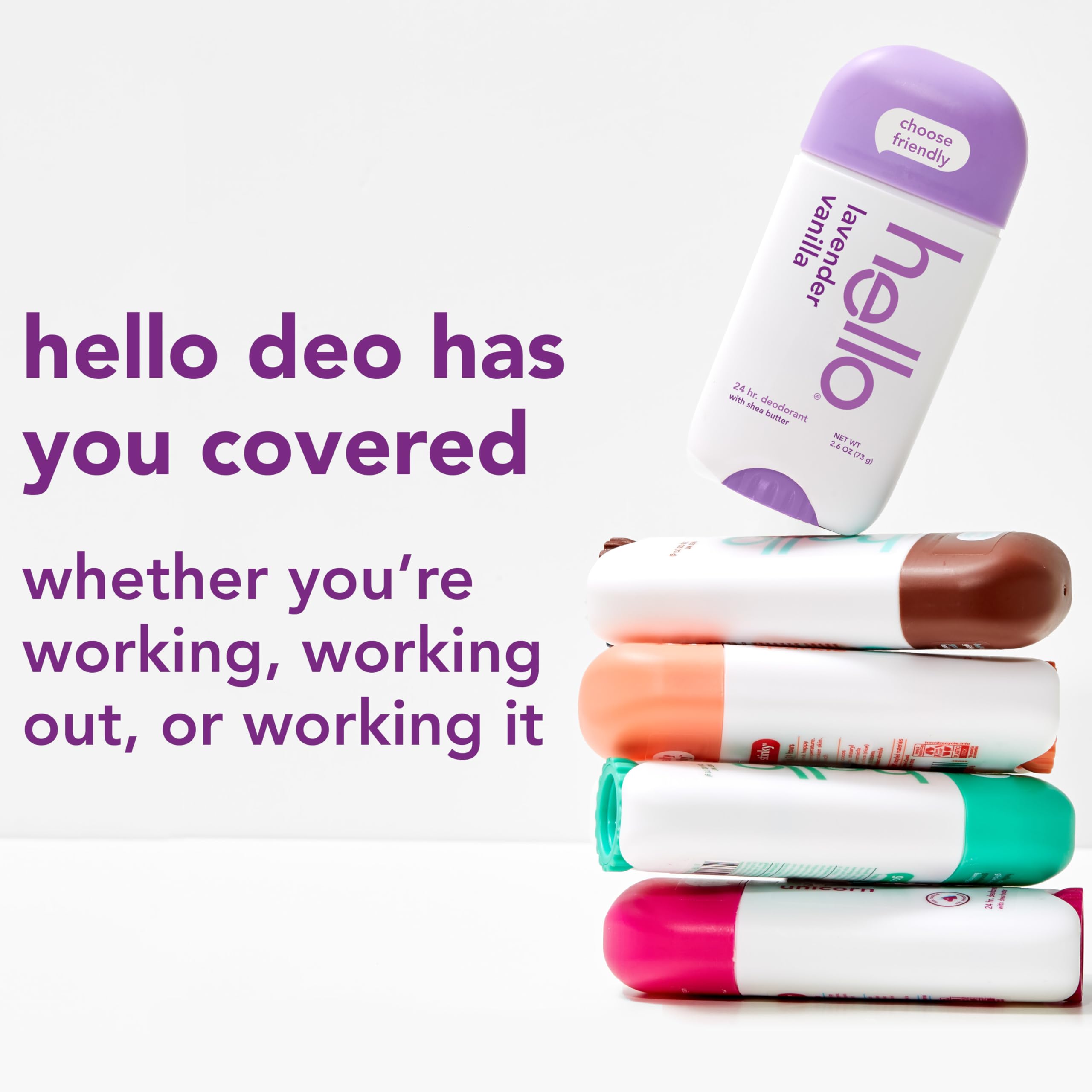 Foto 7 | Desodorante Hello Lavender, Vainilla, Libre De Aluminio, 75 Ml, Paquete De 2 - Venta Internacional.