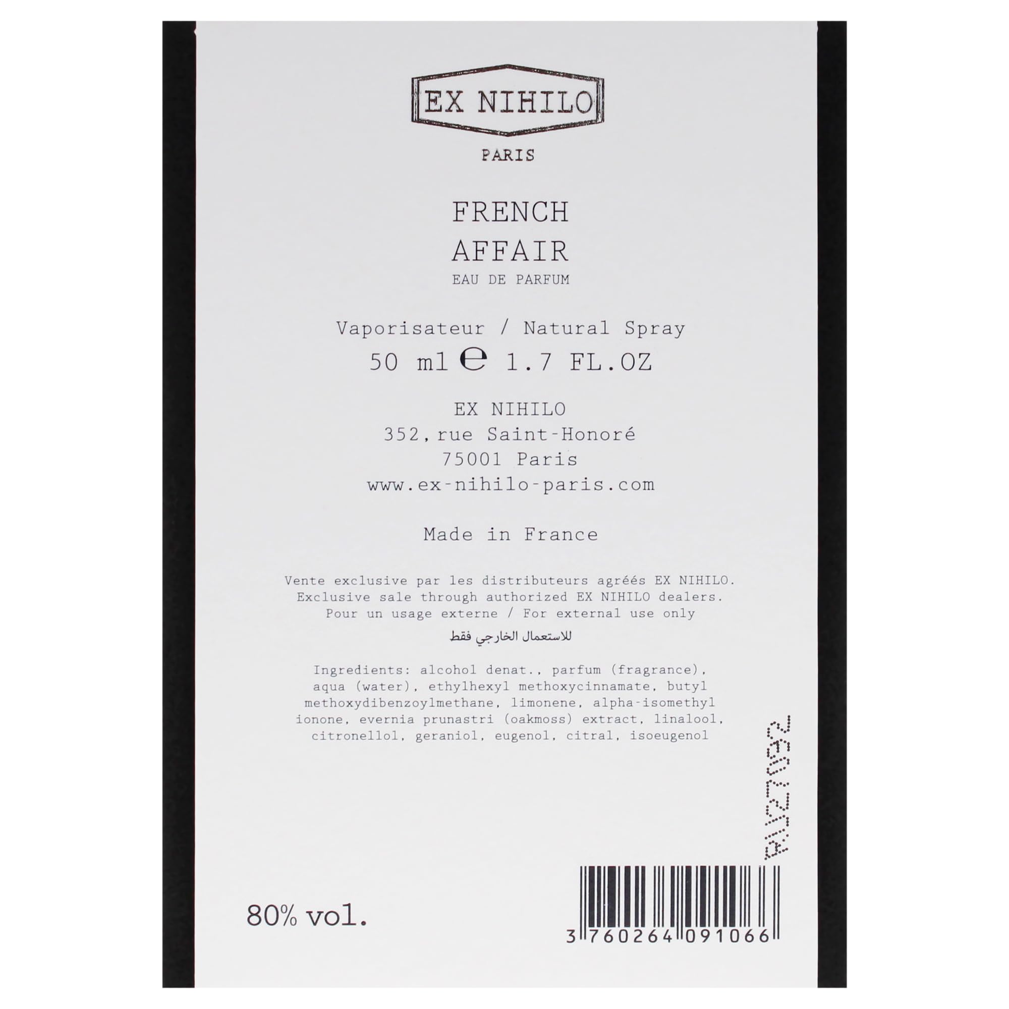 Foto 7 | Perfume Ex Nihilo French Affair De 50 Ml Para Unisex - Venta Internacional.