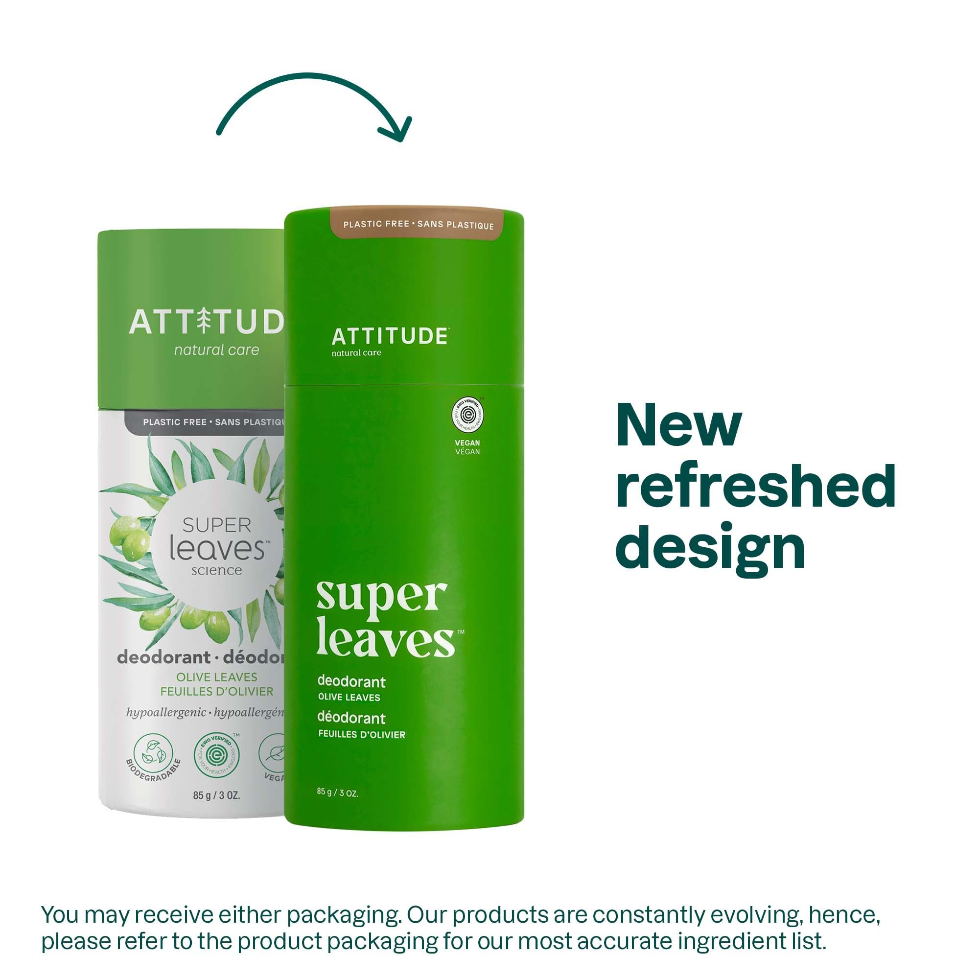 Foto 2 | Desodorante Attitude, Sin Plástico, Sin Aluminio, 90 Ml, Hojas De Olivo - Venta Internacional.