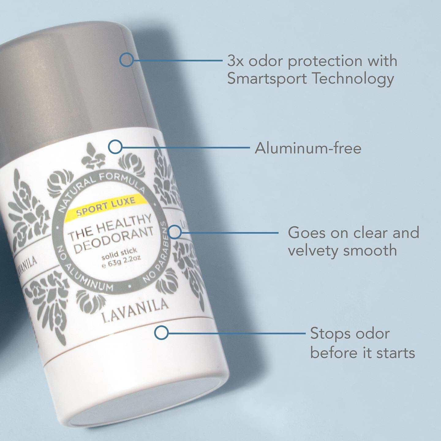 Foto 2 | Desodorante Lavanila Sport Luxe + Pure Vanilla, 60 Ml, Sin Aluminio - Venta Internacional.