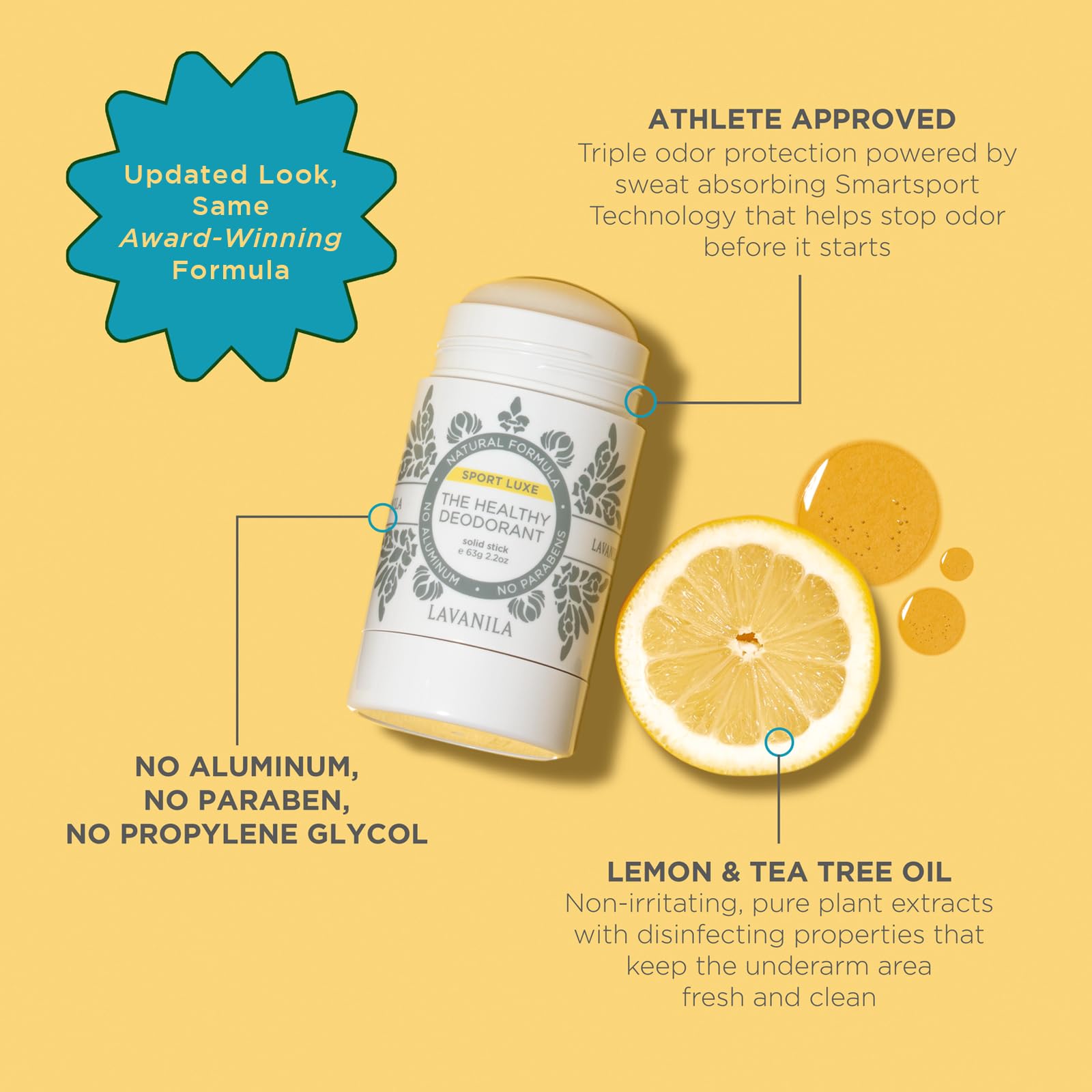 Foto 4 | Desodorante Lavanila Sport Luxe + Pure Vanilla, 60 Ml, Sin Aluminio - Venta Internacional.