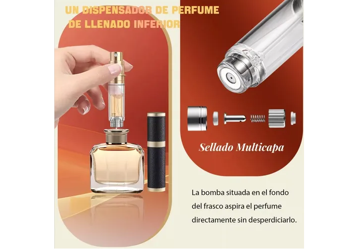 Foto 4 pulgar | Xtellar Elegante Mini Atomizador De Perfume Recargable, Set De 2, Ideal Para Viajes