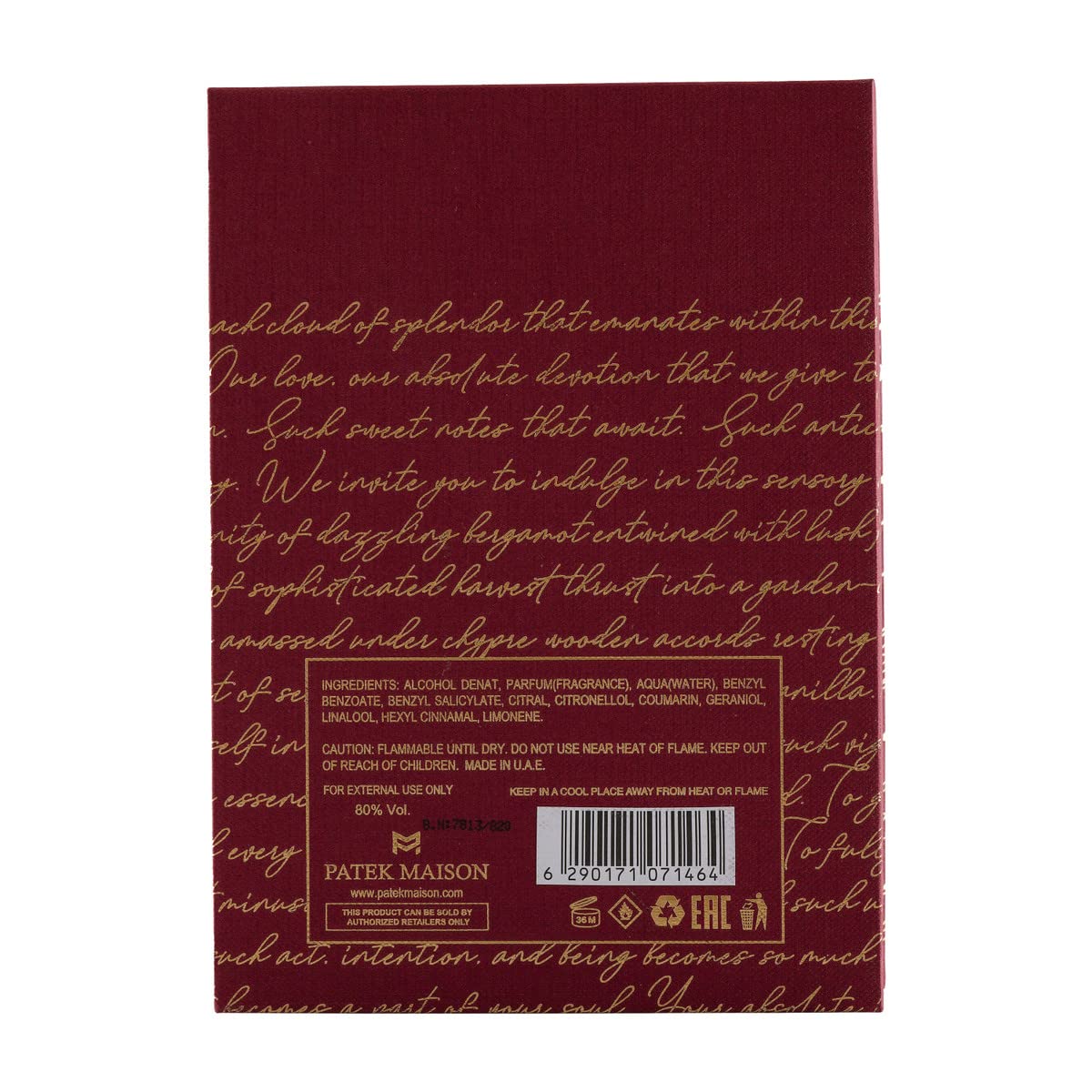 Foto 5 pulgar | Perfume Patek Maison Merakai Essence Eau De Parfum, 100 Ml - Venta Internacional.