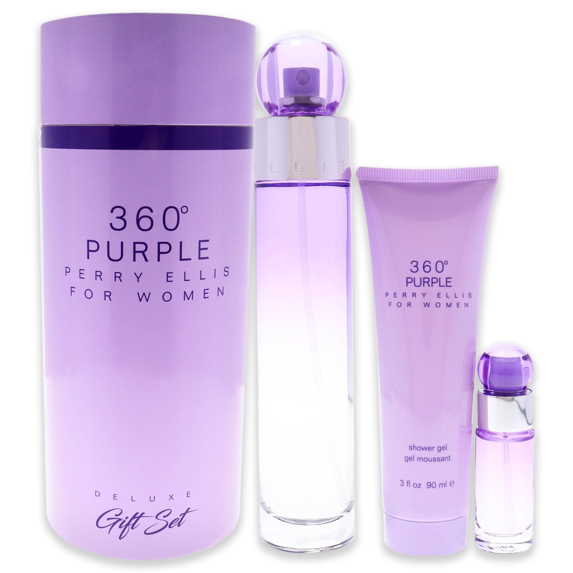 Foto 2 pulgar | Set De Perfume De Regalo Perry Ellis 360° Purple Eau De Parfum 100 Ml - Venta Internacional.