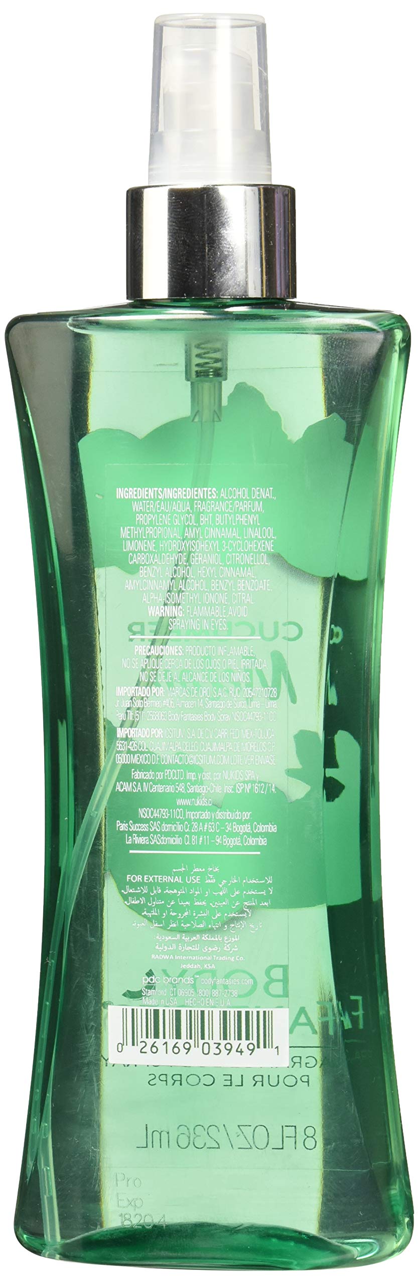 Foto 3 pulgar | Spray Corporal Parfums De Coeur Body Fantasies, Pepino Y Melón, 236 Ml - Venta Internacional.