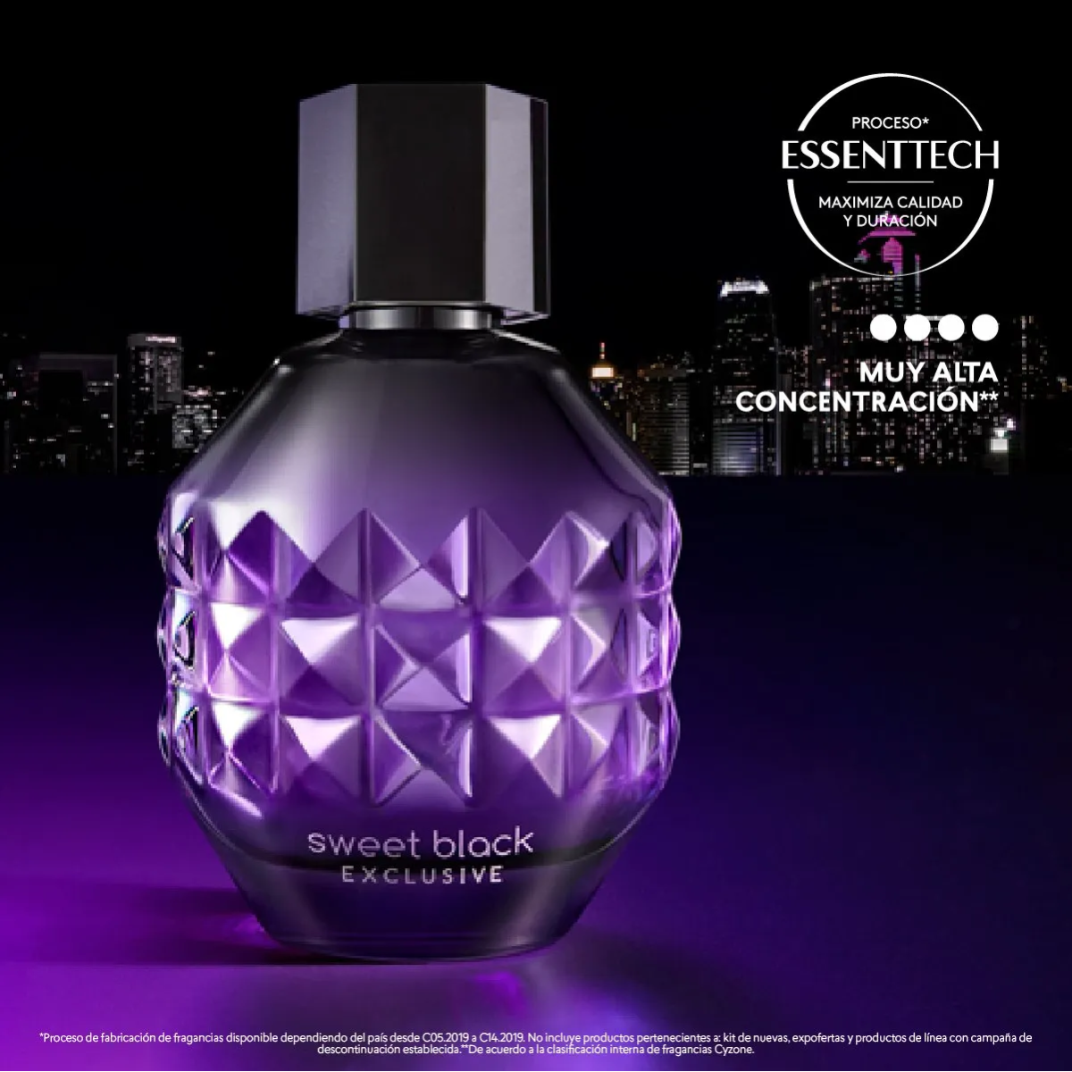 Foto 6 pulgar | Perfume Sweet Black Exclusive Eau De Parfum Colonia Para Dama Cyzone 50ml