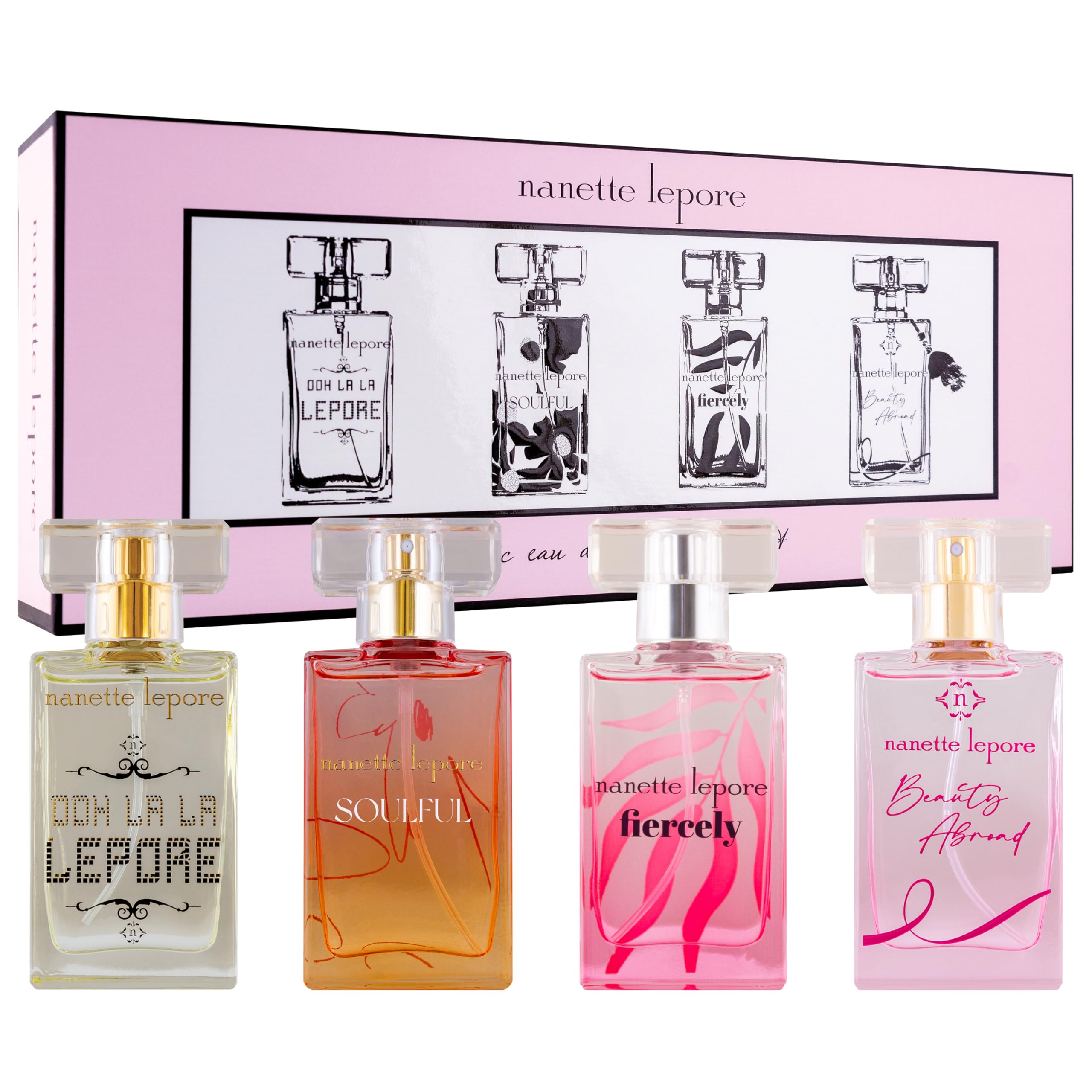 Foto 2 pulgar | Set De Perfume Nanette Lepore Chic Coffret Collection, 20 Ml, 4 Unidades - Venta Internacional.