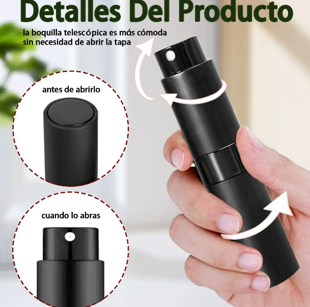 Foto 3 | Conjunto de 3 Mini Perfumeros Recargables 10ml Xtellar - Negro