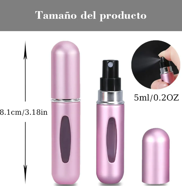 Foto 3 pulgar | Perfumero Xtellar Recargable De Viaje 5 Pack Kit De Botellas de 5 colores diferentes