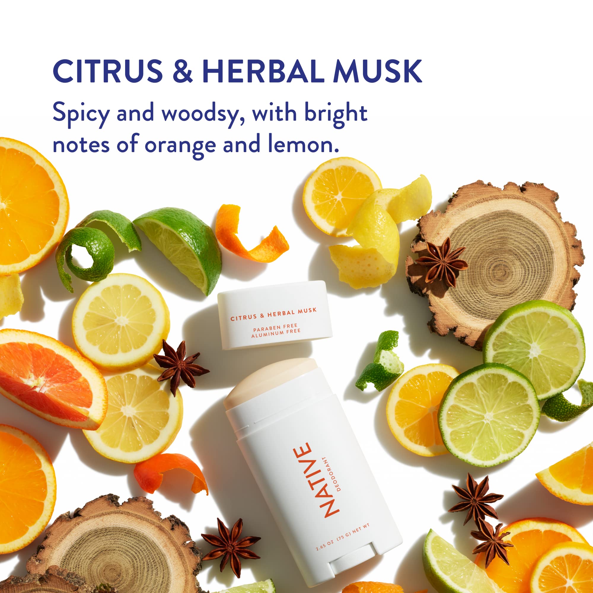 Foto 4 | Desodorante Nativo De Almizcle A Base De Cítricos Y Hierbas Sin Aluminio, 50 Ml - Venta Internacional.