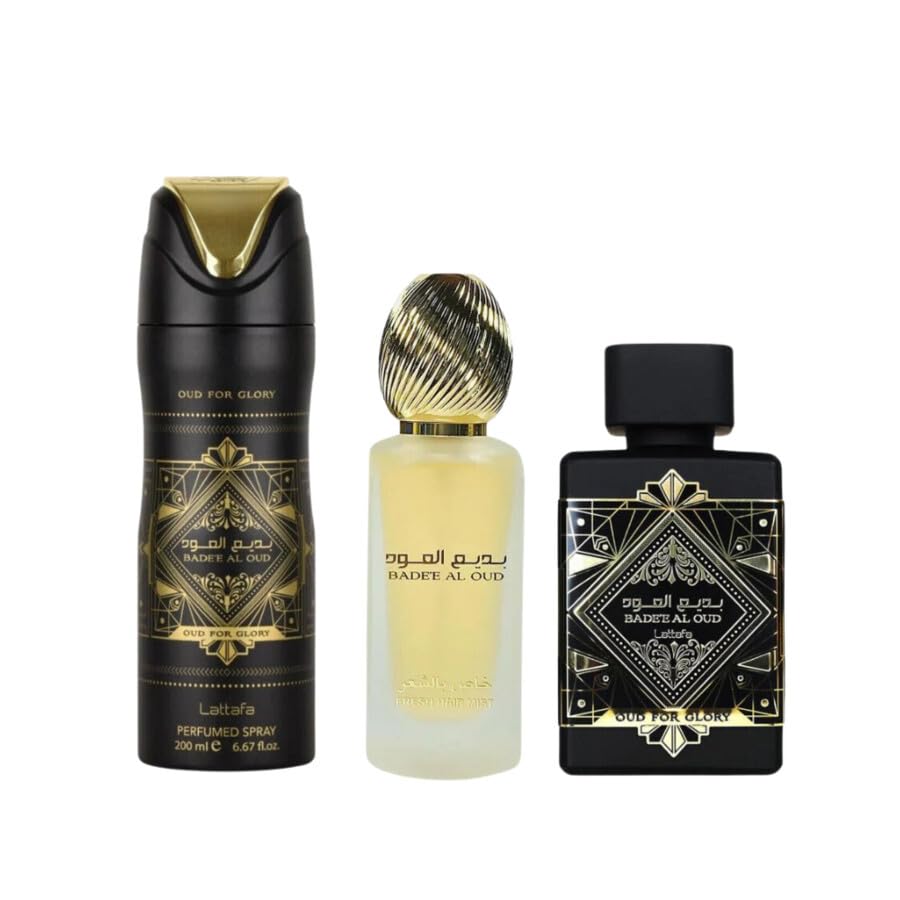 Foto 3 pulgar | Perfume Lattafa Badee Al Oud For Glory 100 Ml + 200 Ml + 50 Ml - Venta Internacional.