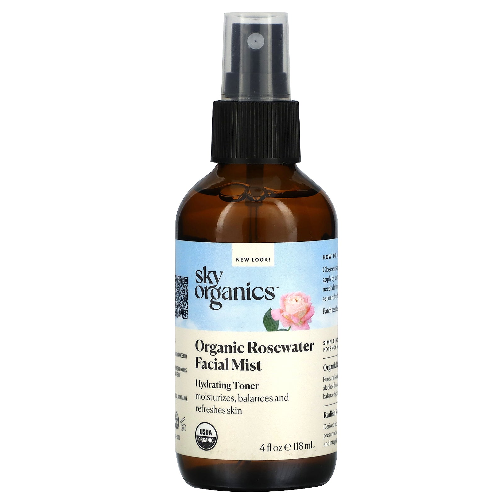 Foto 2 pulgar | Facial Mist Sky Organics Agua De Rosas Orgánica 118 Ml - Venta Internacional.