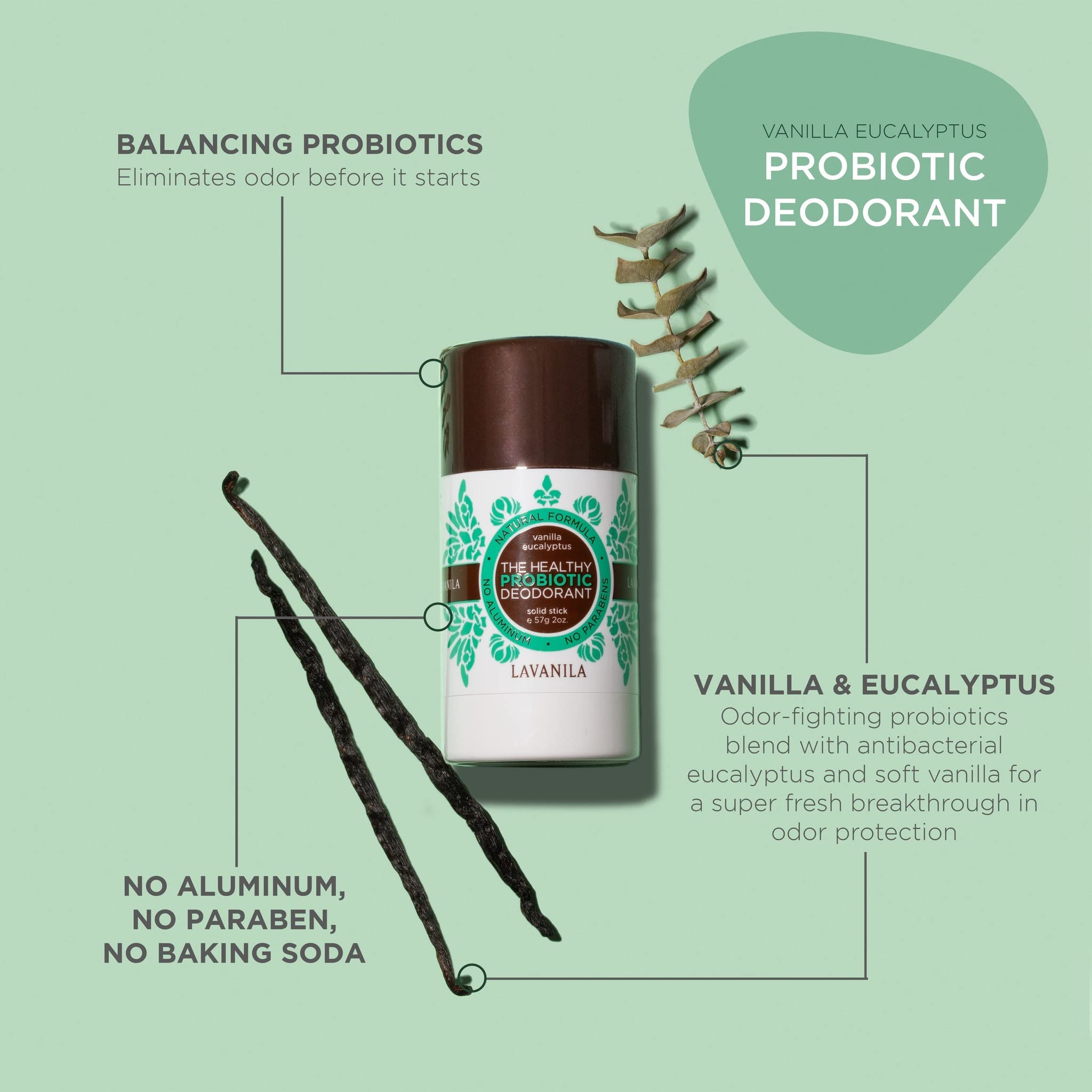 Foto 3 pulgar | Desodorante Lavanila, Vainilla Y Eucalipto, Sin Aluminio, 60 Ml, Paquete De 2 - Venta Internacional.