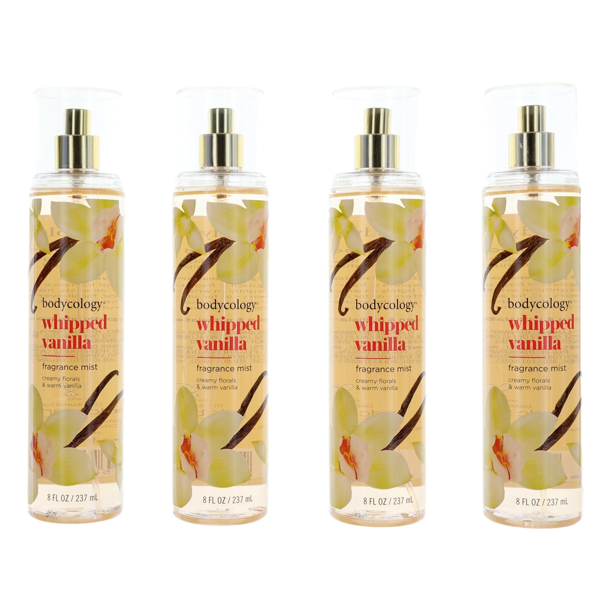 Foto 2 pulgar | Fragrance Mist Bodycology Whipped Vanilla, 240 Ml, Para Mujer, Paquete De 4 - Venta Internacional.