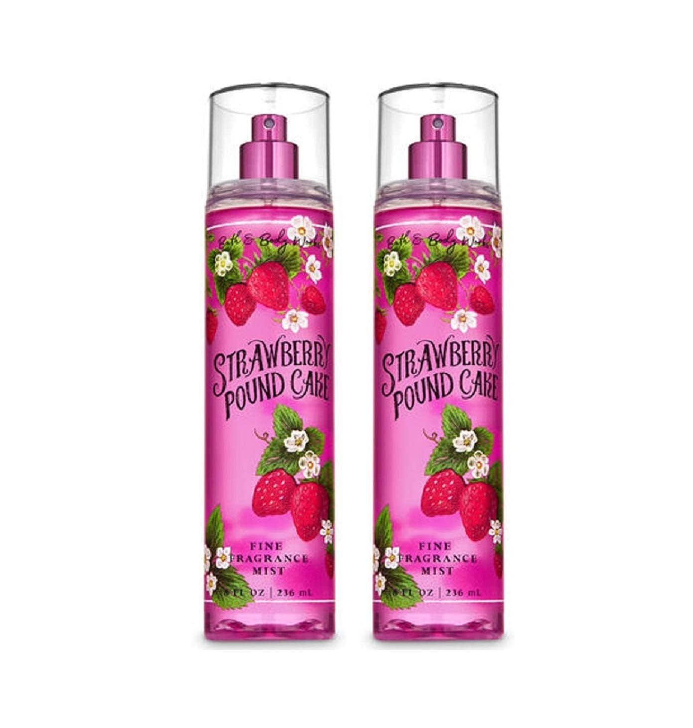 Foto 2 pulgar | Paquete De 2 Bizcochos De Fresa Fine Fragrance Mist Bath & Body Works - Venta Internacional.