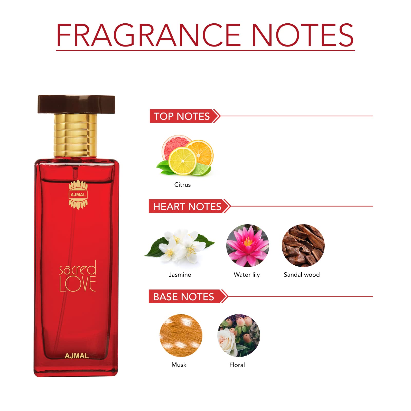 Foto 3 pulgar | Perfume Ajmal Sacred Love Eau De Parfum, 50 Ml, Para Mujer - Venta Internacional.