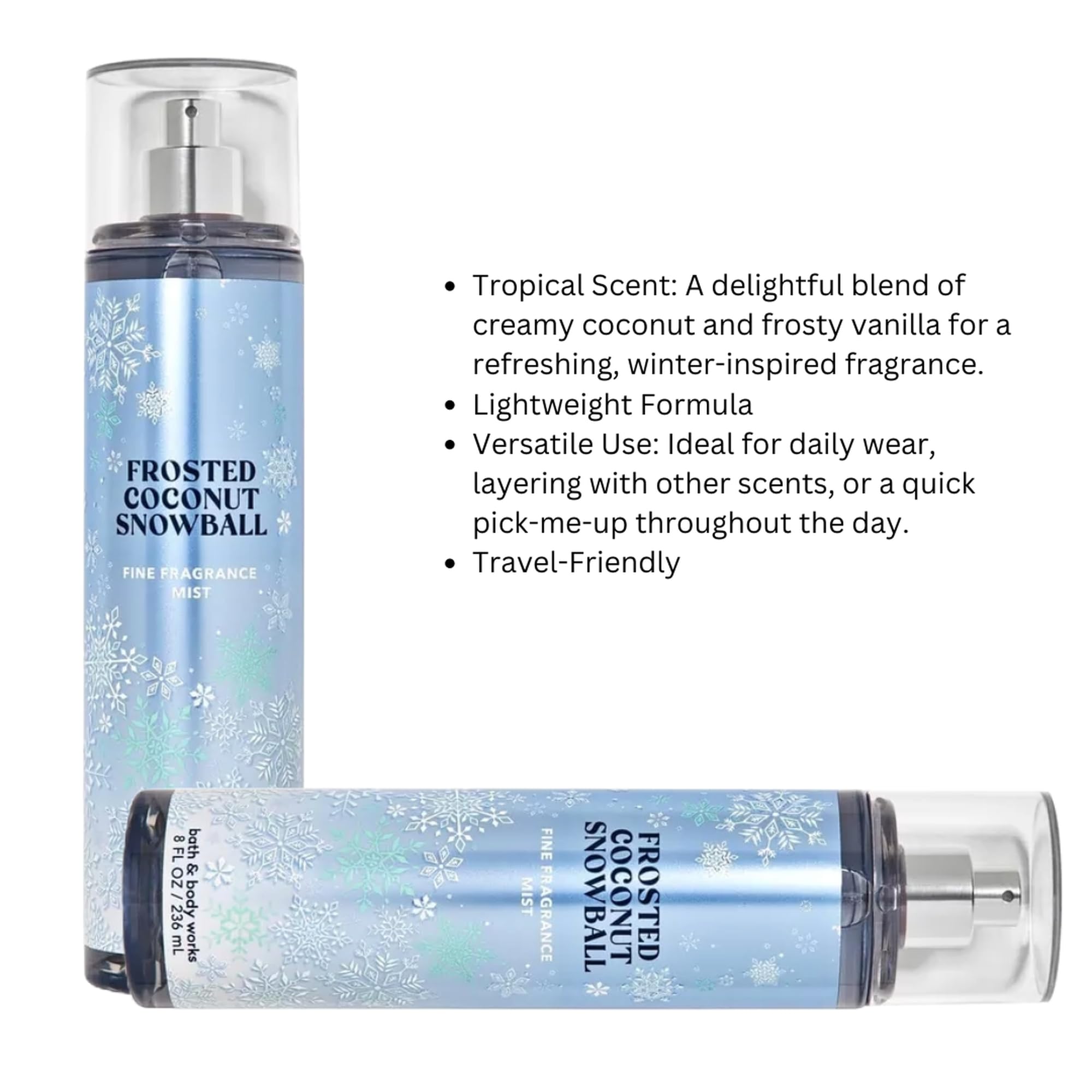 Foto 4 pulgar | Bruma Corporal Perfume Bath & Body Works Holiday Traditions, Coco Helado, Bola De Nieve, 236 Ml - Venta Internacional.