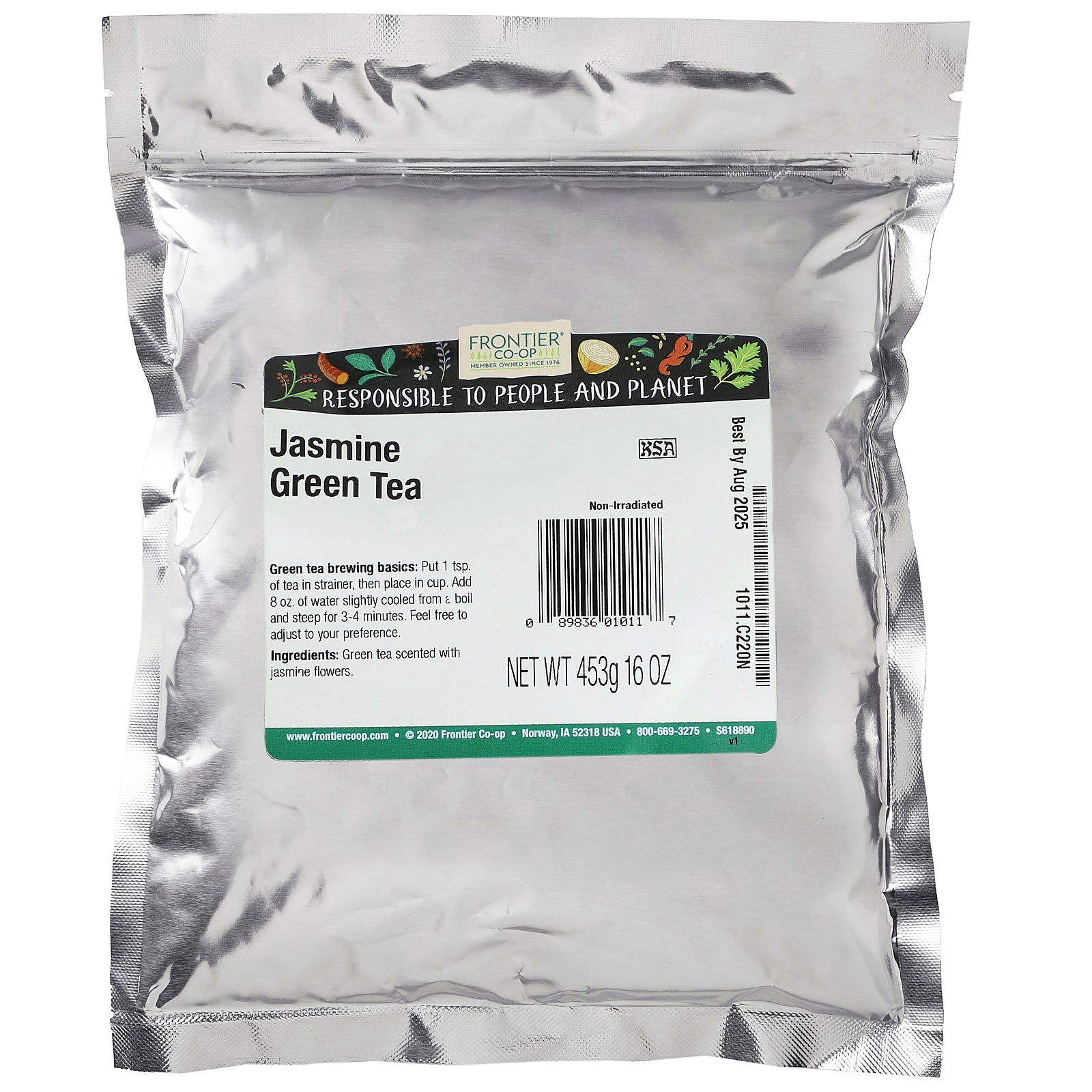 Foto 3 pulgar | Tea Frontier Co-op, Verde Jazmín, 473 Ml (453 G) - Venta Internacional.