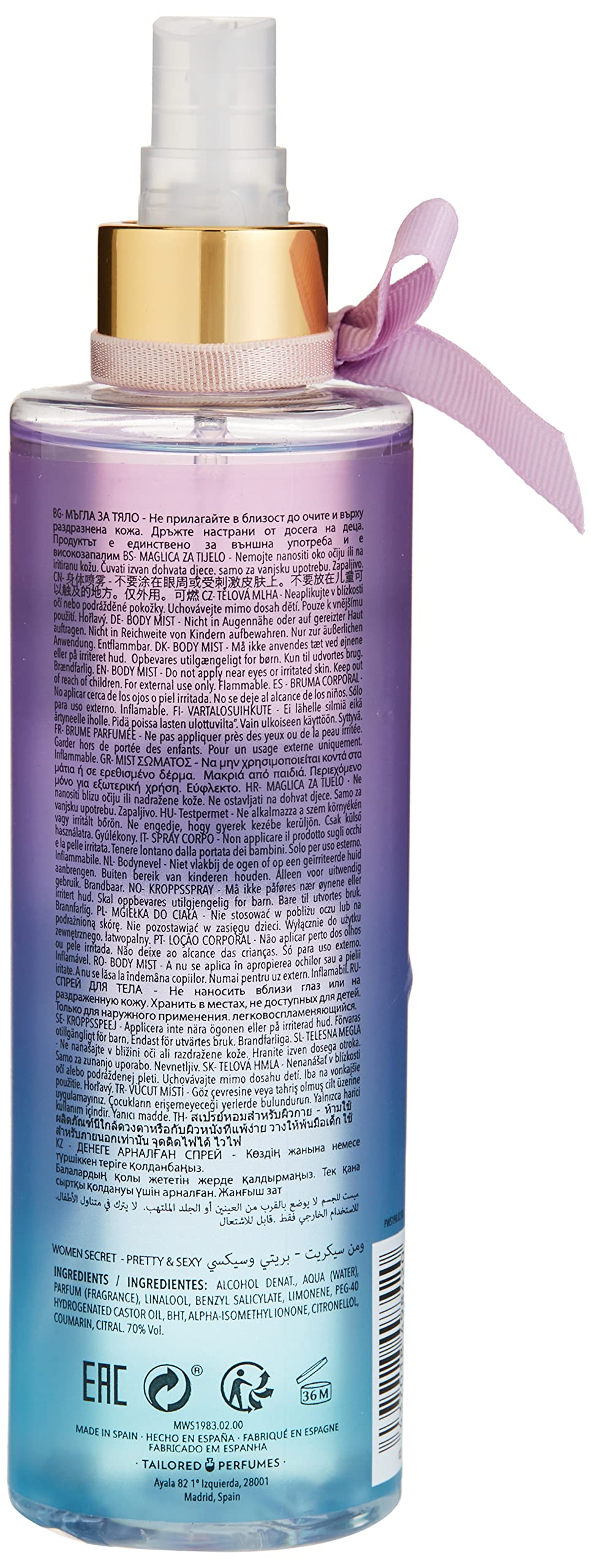 Foto 3 pulgar | Body Mist Women's Secret Pretty And Sexy 250 Ml Para Mujer - Venta Internacional.