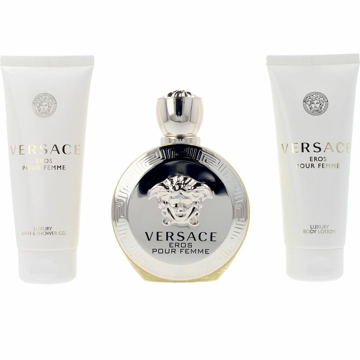 Foto 2 pulgar | Perfume Versace Eros Edp Para Mujer  100 Ml  Con Loción Corporal Y Gel - Venta Internacional.