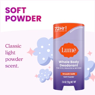 Foto 3 | Desodorante Lume Smooth Solid Stick Soft Powder 75 Ml - Venta Internacional.