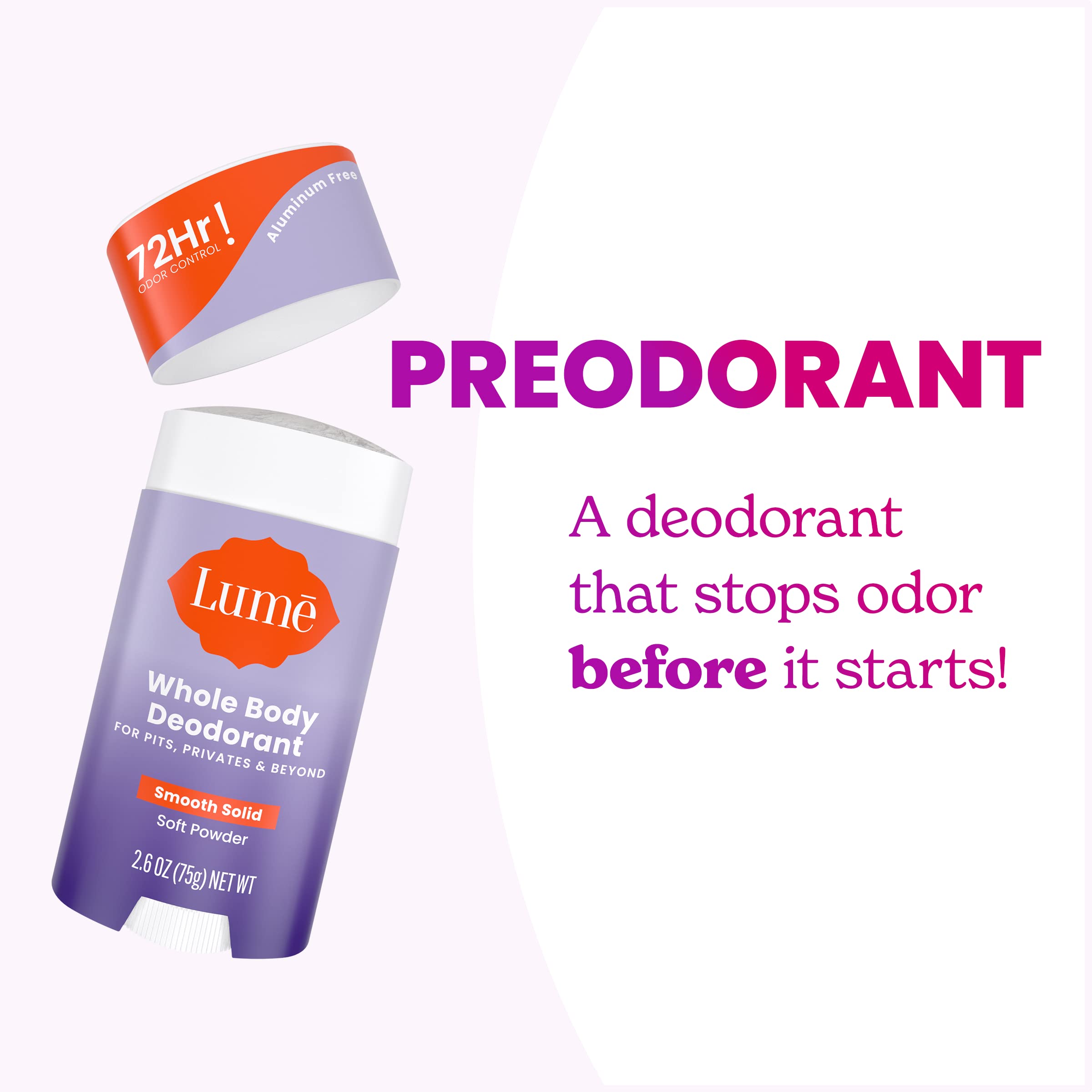 Foto 6 pulgar | Desodorante Lume Smooth Solid Stick Soft Powder 75 Ml - Venta Internacional.