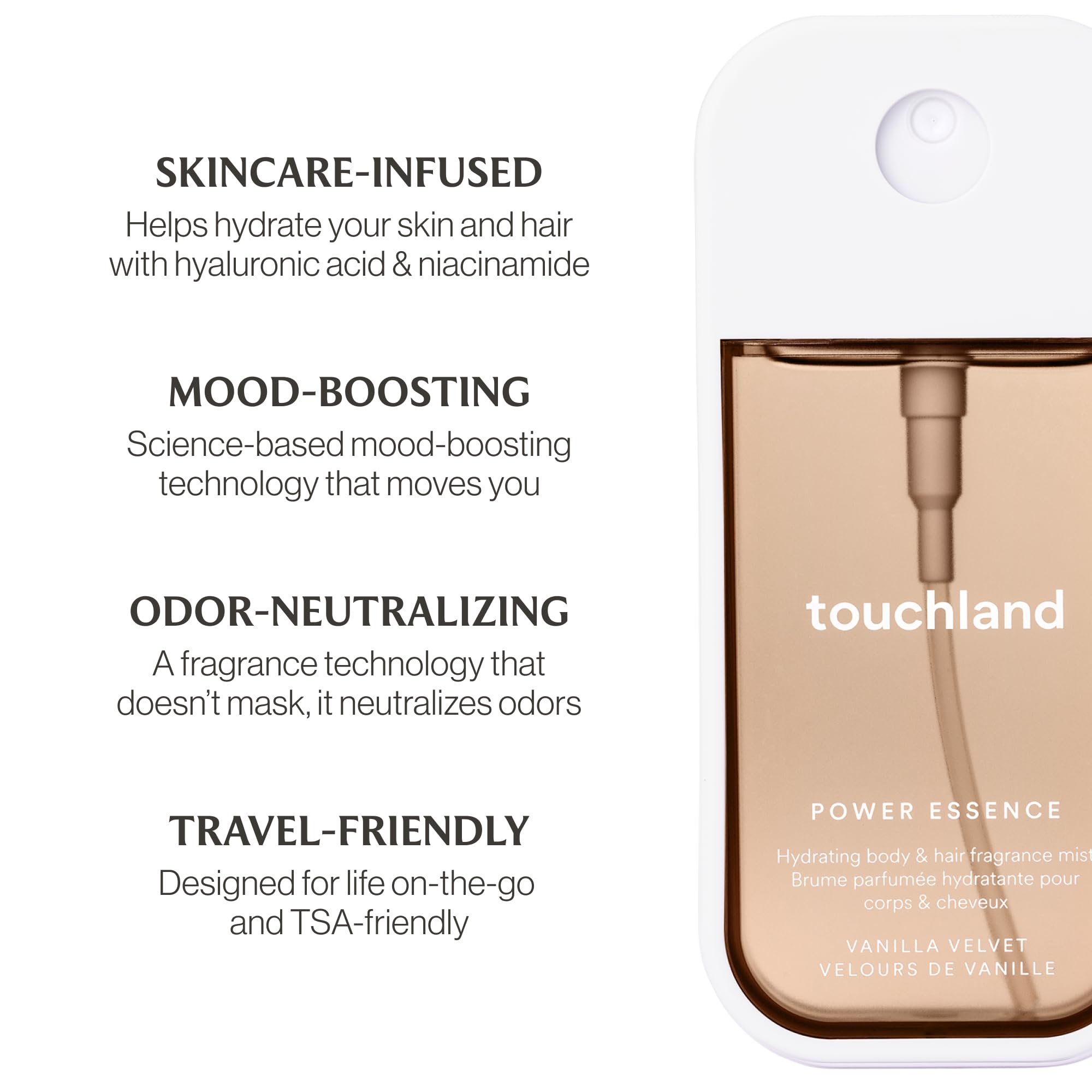 Foto 6 pulgar | Fragancia Para Cuerpo Y Cabello Touchland Power Essence Vanilla 60 Ml - Venta Internacional.