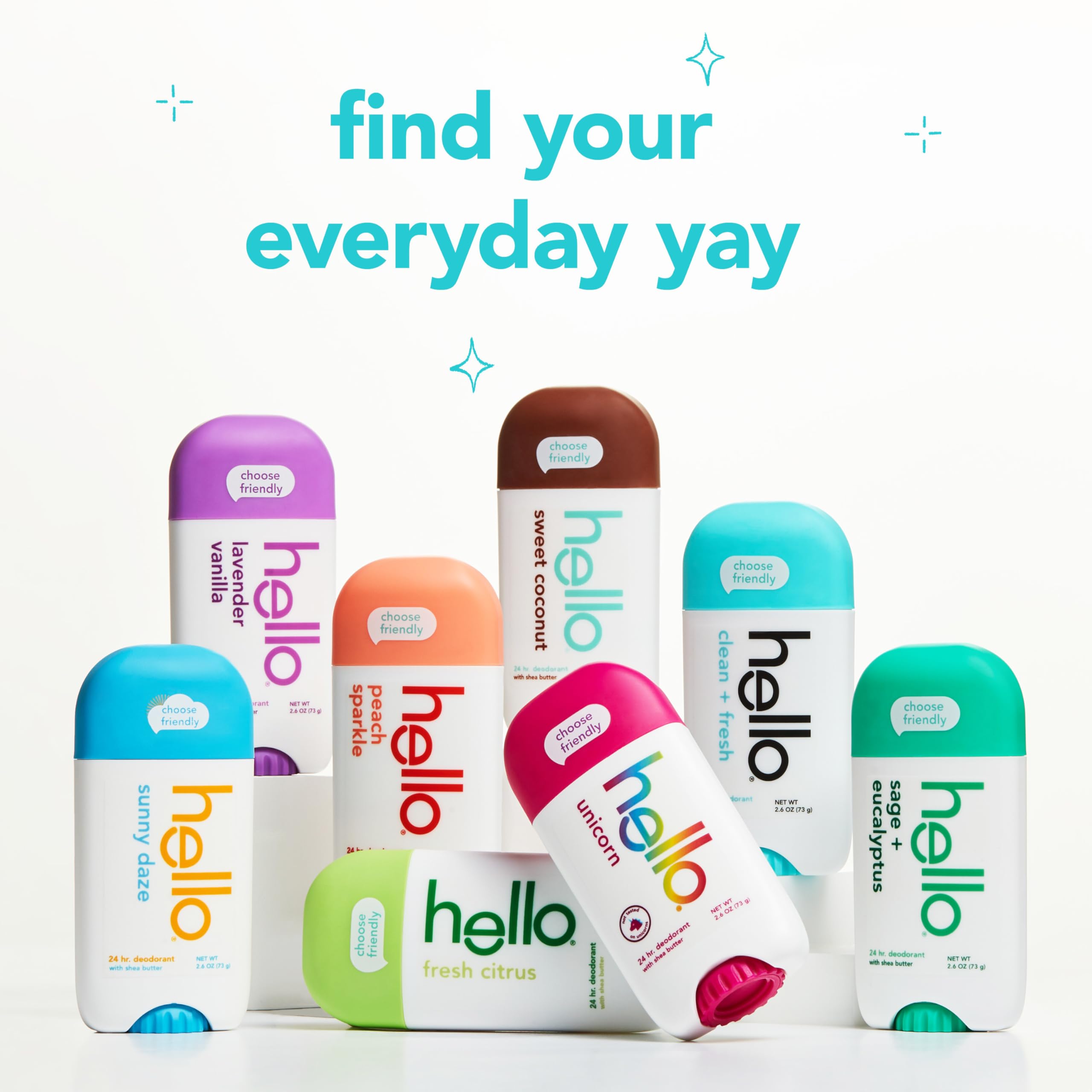 Foto 6 | Desodorante Hello Sunny Daze Sin Aluminio  76 Ml  Paquete De 2 - Venta Internacional.