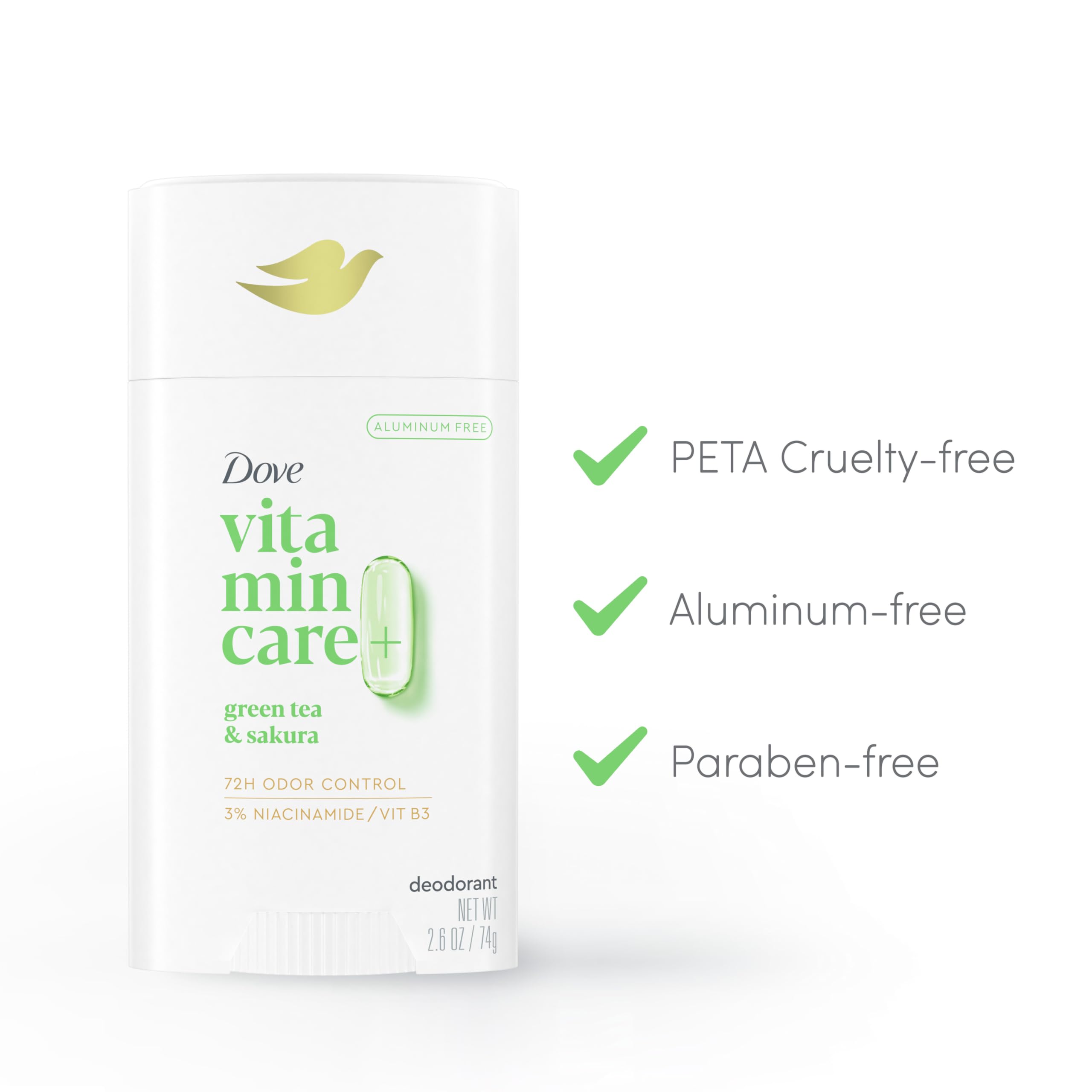 Foto 4 pulgar | Desodorante En Barra Dove Vitamincare+ Té Verde Y Shakura 75 Ml - Venta Internacional.
