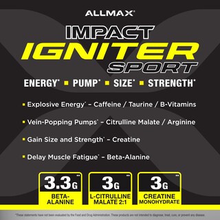 Foto 3 | Suplemento Allmax Igniter Sport Melocotón Y Mango 320 G - Venta Internacional.