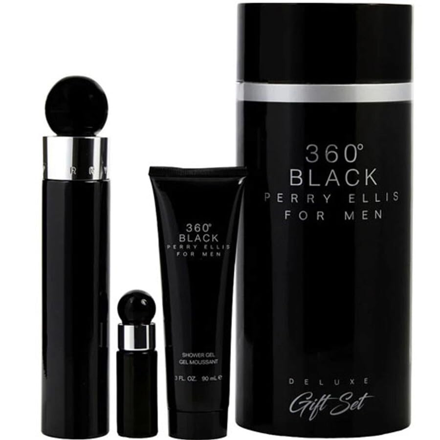 Foto 1 | Set De Regalo Perfume Perry Ellis 360 Black Para Mujer Edp  100 Ml  3 Piezas - Venta Internacional.