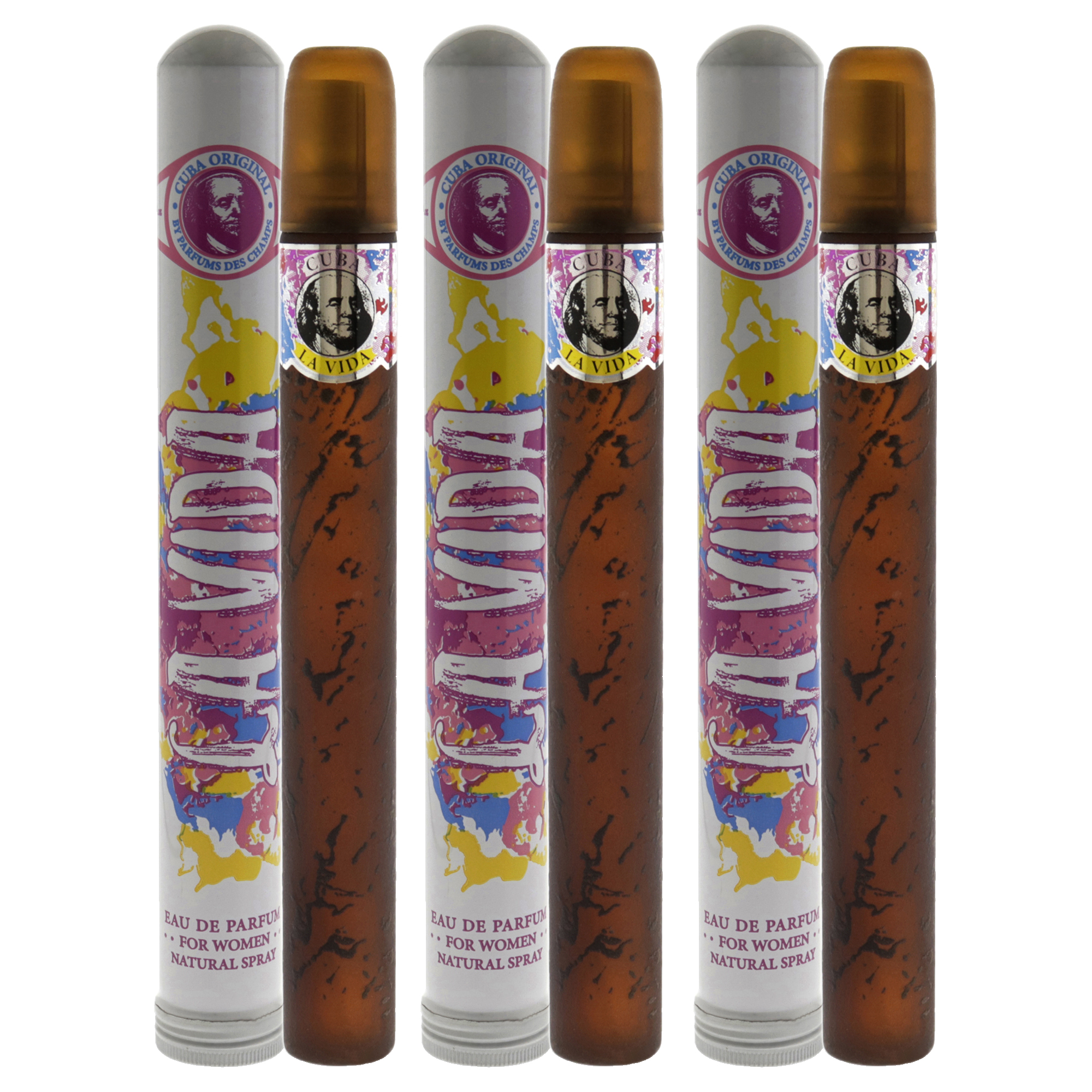Foto 2 pulgar | Perfume Cuba La Vida Eau De Parfum Para Mujer  50 Ml  Paquete De 3 - Venta Internacional.