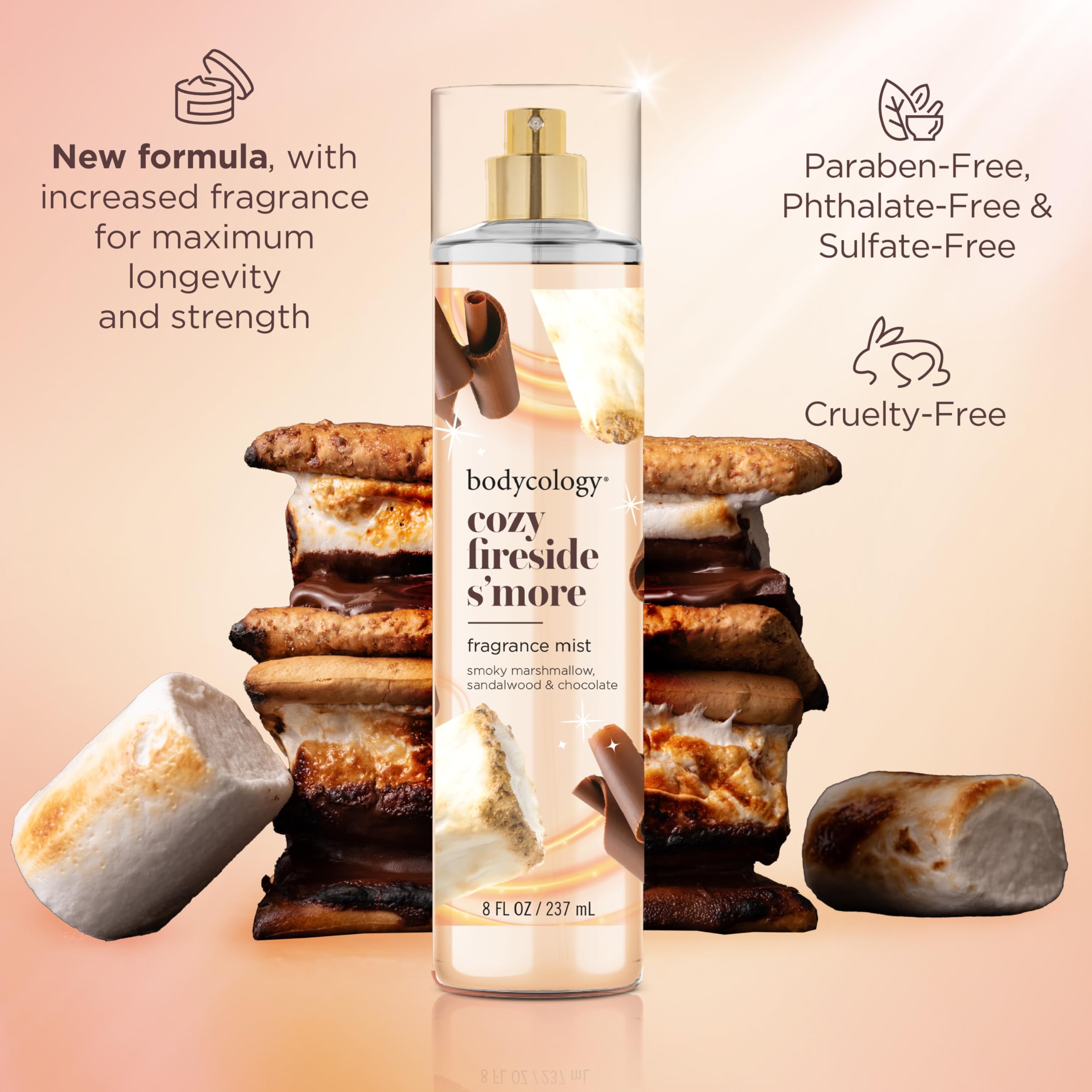 Foto 5 pulgar | Body Mist Bodycology  Duradero Y Acogedor  Fireside S'more  240 Ml - Venta Internacional.