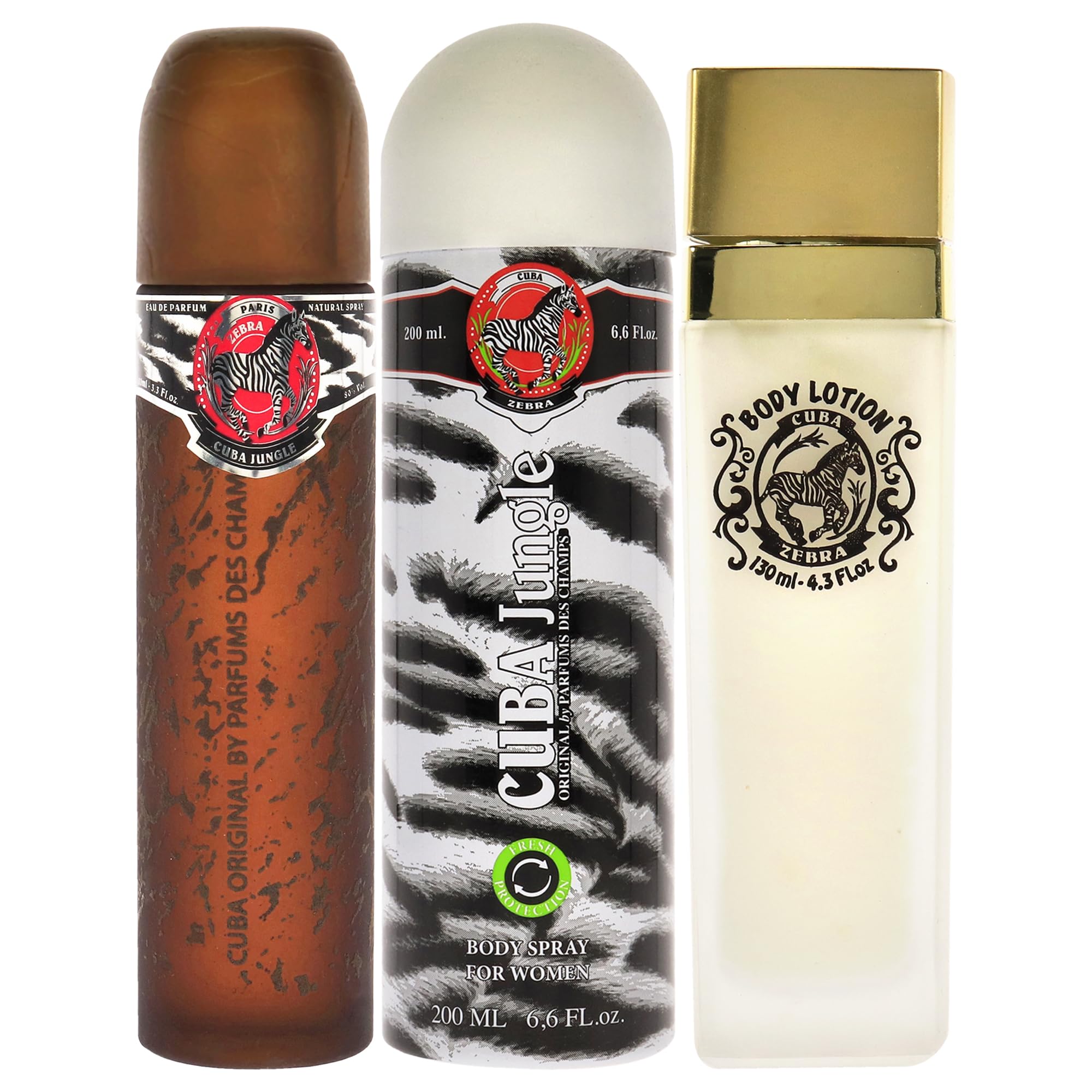 Foto 3 pulgar | Set De Regalo Perfume Cuba Jungle Zebra De 3 Piezas Para Mujer - Venta Internacional.