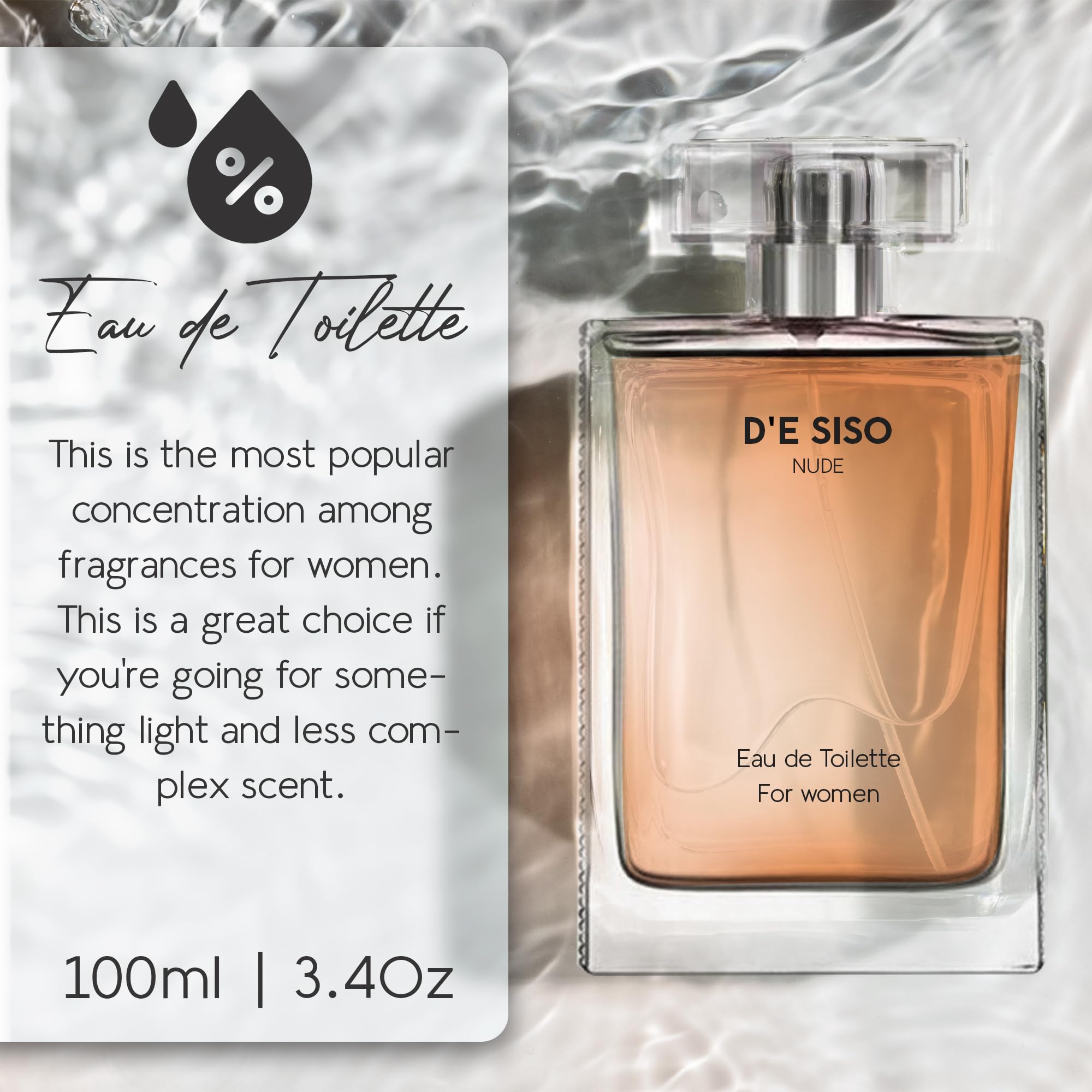 Foto 5 pulgar | Eau De Toilette Perfume D'e Siso Classic Nude Sweet  100 Ml - Venta Internacional.