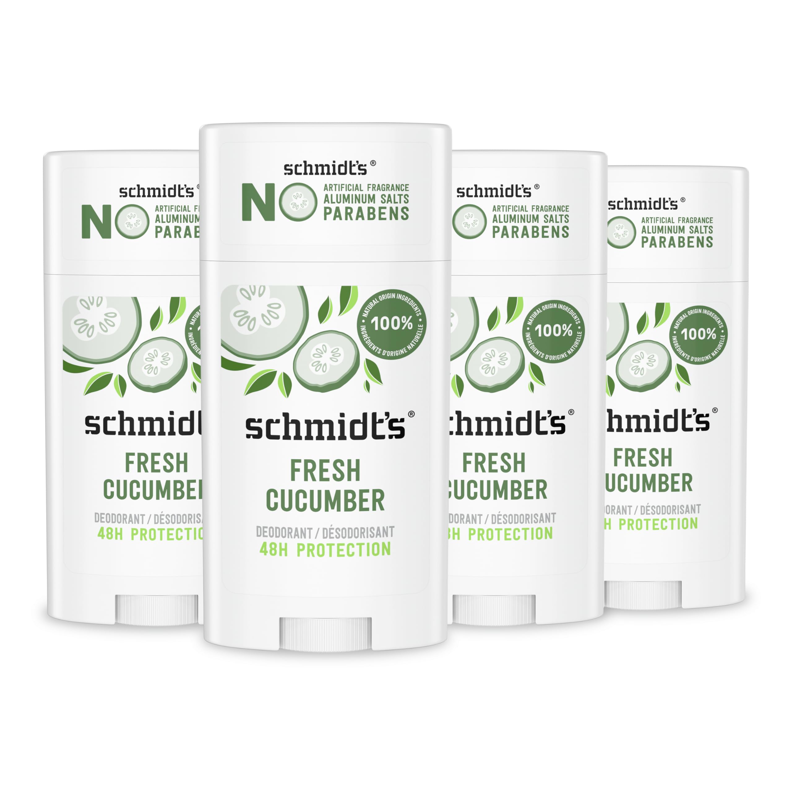 Foto 2 pulgar | Desodorante Schmidt's Fresh Cucumber  75 Ml  4 Unidades  Sin Aluminio - Venta Internacional.
