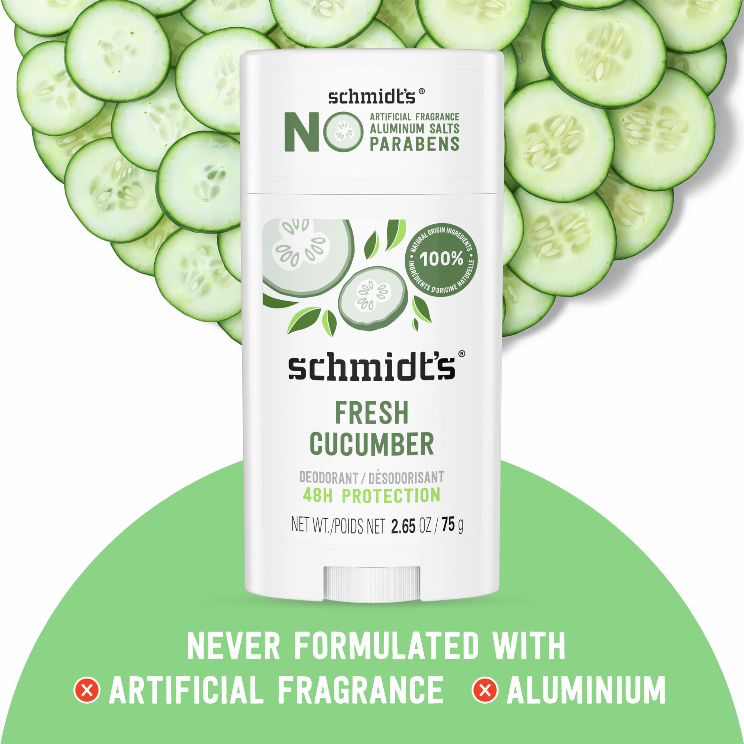 Foto 4 pulgar | Desodorante Schmidt's Fresh Cucumber  75 Ml  4 Unidades  Sin Aluminio - Venta Internacional.