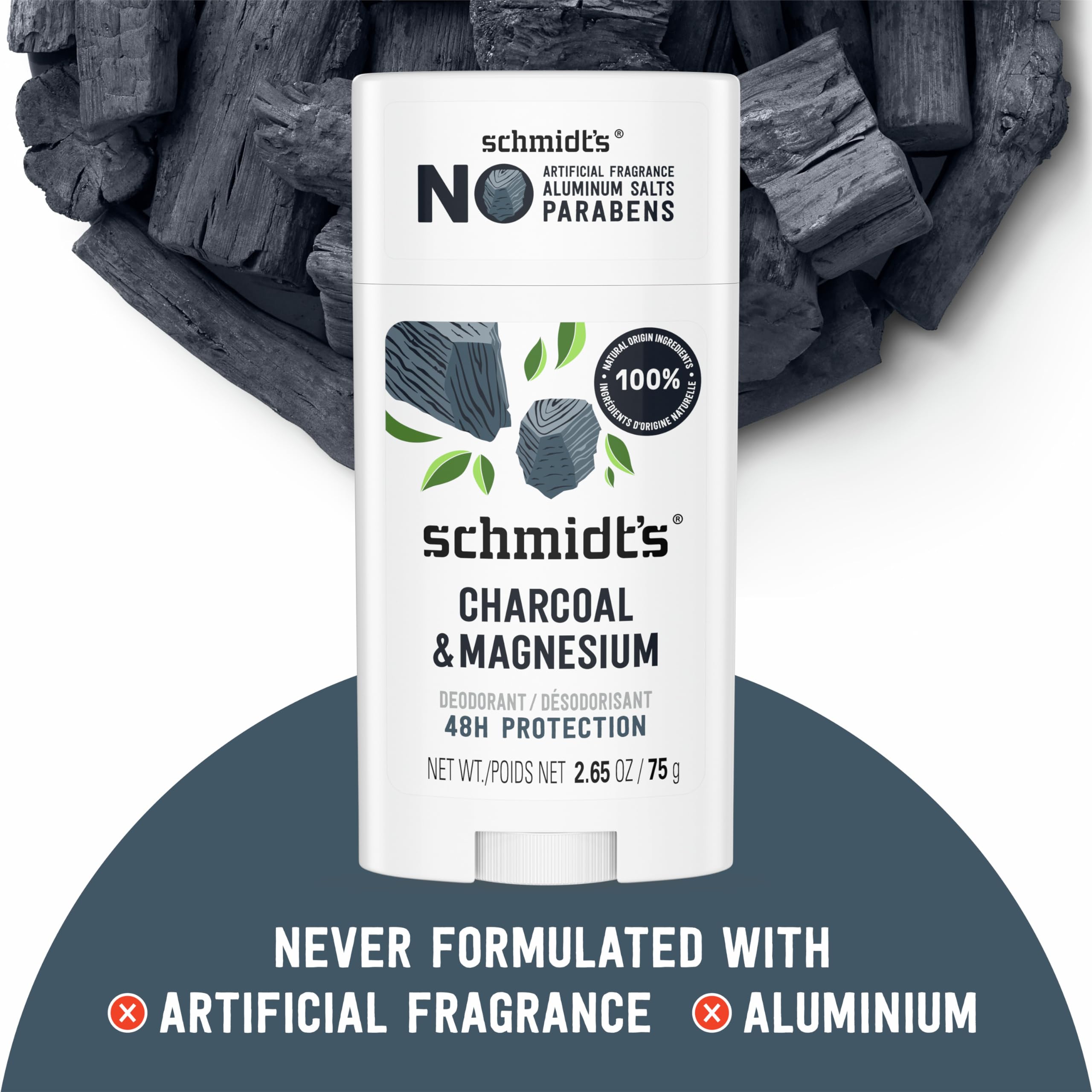 Foto 4 pulgar | Desodorante Schmidt's Vegano Sin Aluminio  Carbón Vegetal Y Magnesio - Venta Internacional.