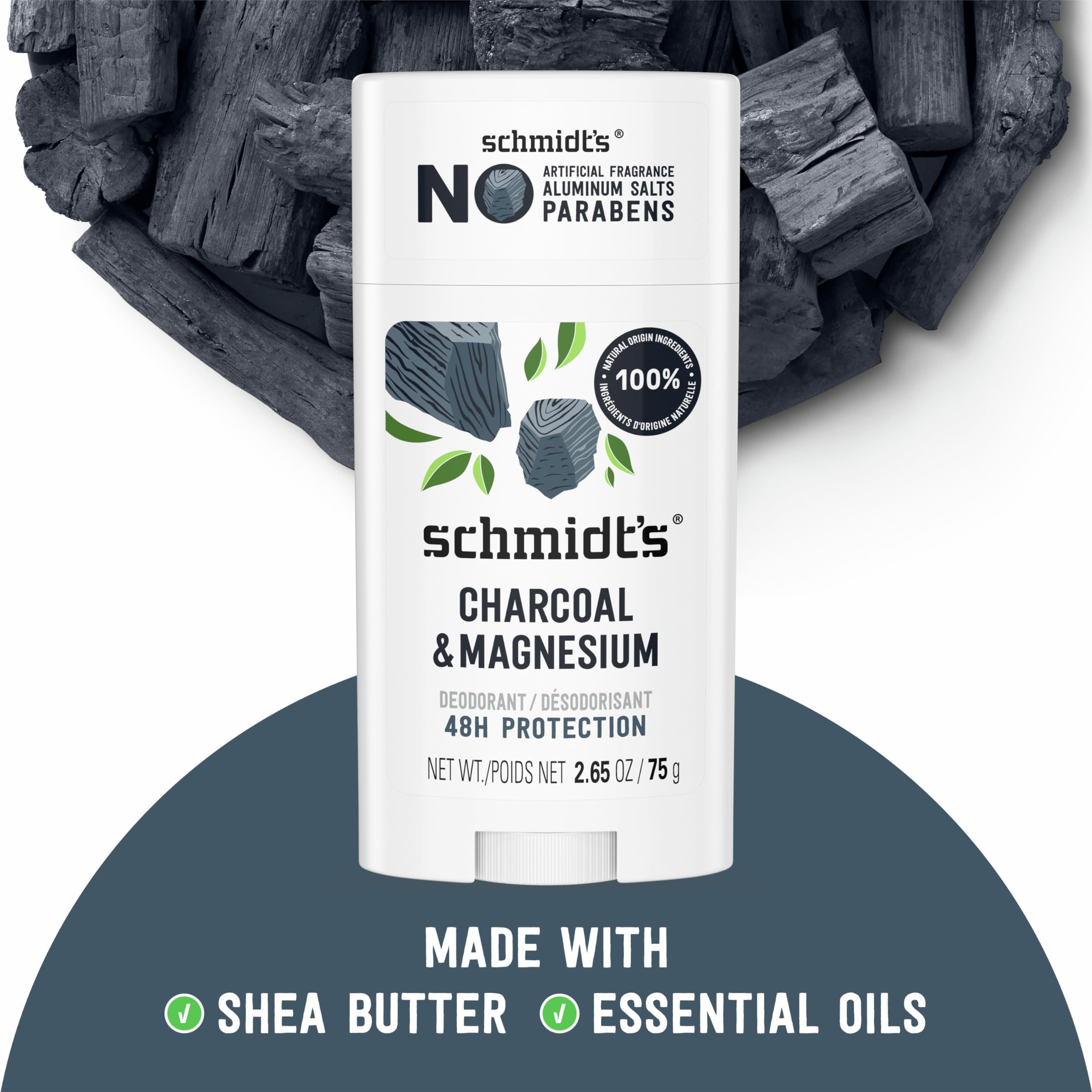 Foto 5 | Desodorante Schmidt's Vegano Sin Aluminio  Carbón Vegetal Y Magnesio - Venta Internacional.