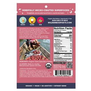 Foto 2 | Polvo De Bayas De Camu Camu Wilderness Poets Organic 99 G - Venta Internacional.