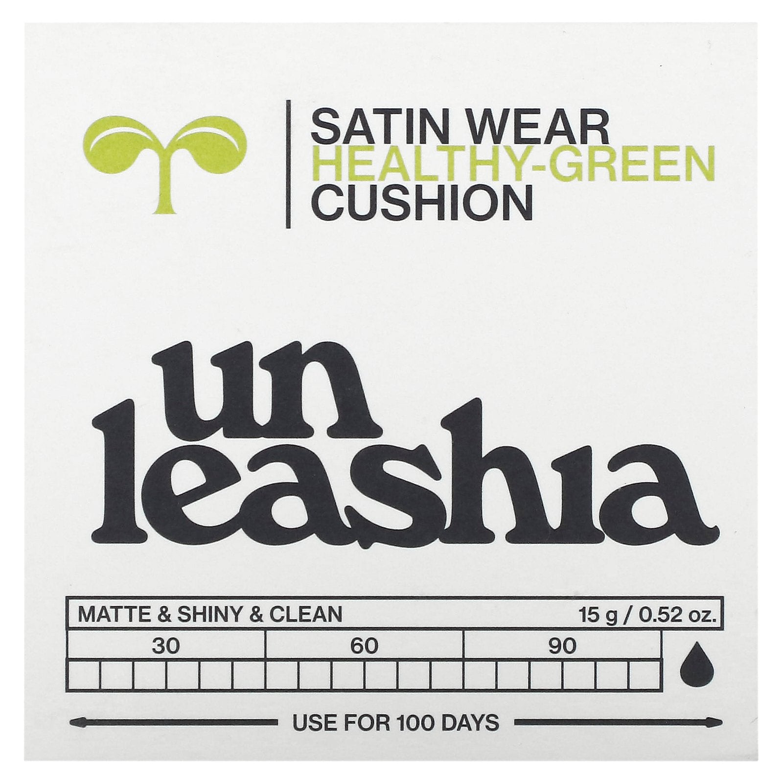 Foto 3 pulgar | Ropa Satinada Cushion Unleashia  Verde Saludable  Spf30/pa++  15 G - Venta Internacional.