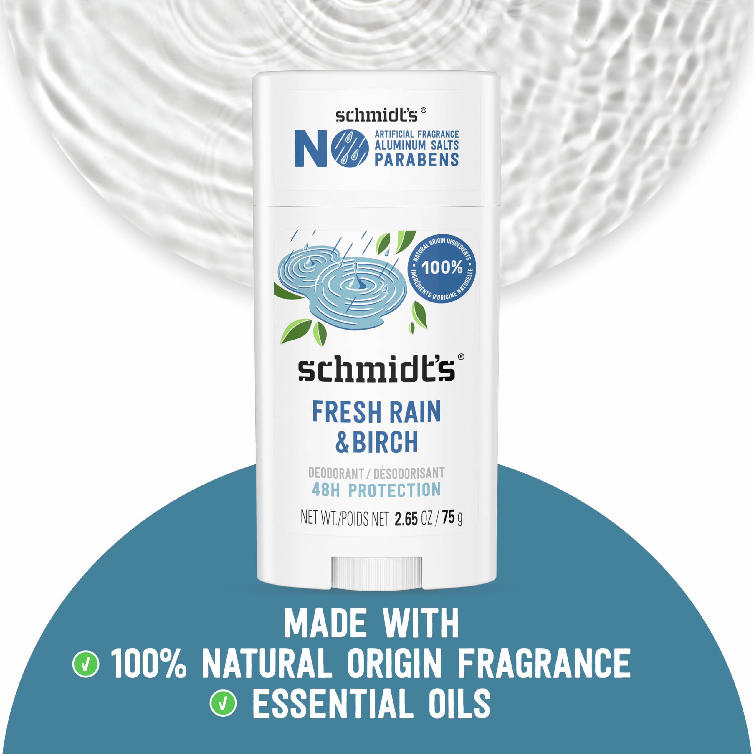 Foto 3 pulgar | Desodorante Schmidt's Fresh Rain & Birch  75 Ml  2 Unidades  Vegano - Venta Internacional.
