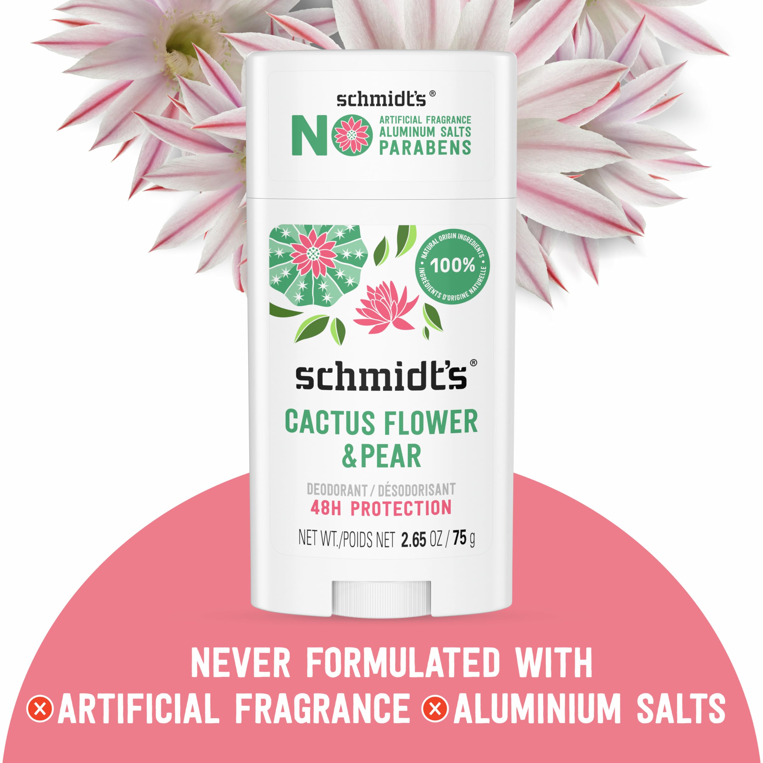Foto 4 pulgar | Desodorante Schmidt's Cactus Flower & Pera  75 Ml  24 Horas  Paquete De 2 - Venta Internacional.