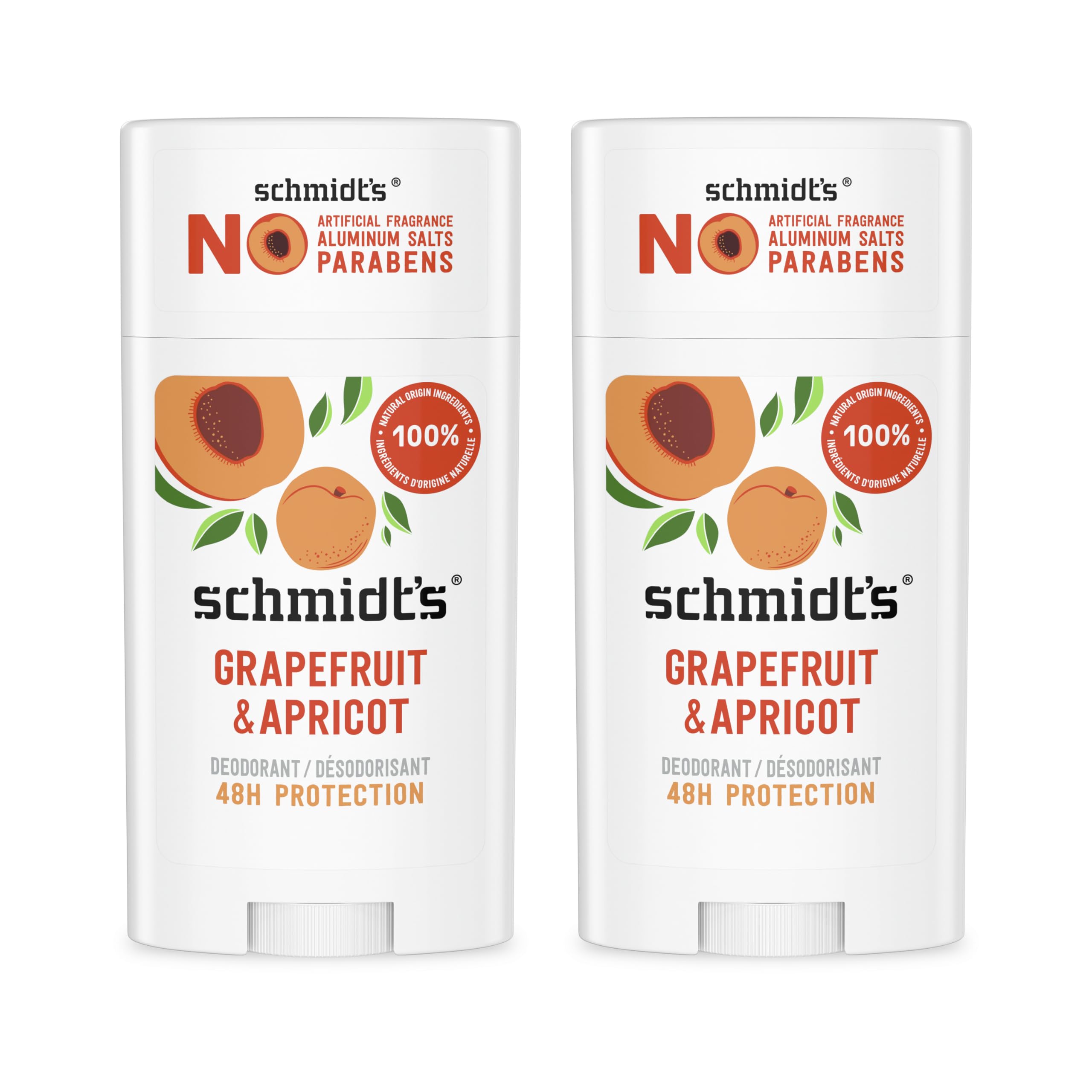 Foto 1 | Desodorante Schmidt's De Pomelo Y Albaricoque  75 Ml  2 Unidades - Venta Internacional.