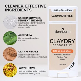 Foto 3 | Desodorante En Barra Zion Health Adama Clay Flor Cítrica Seca 80 Ml - Venta Internacional.