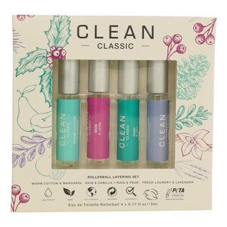 Foto 1 | Set De Perfume Clean By Clean 4 Rollerball Eau De Toilette Para Mujer 5 Ml - Venta Internacional.
